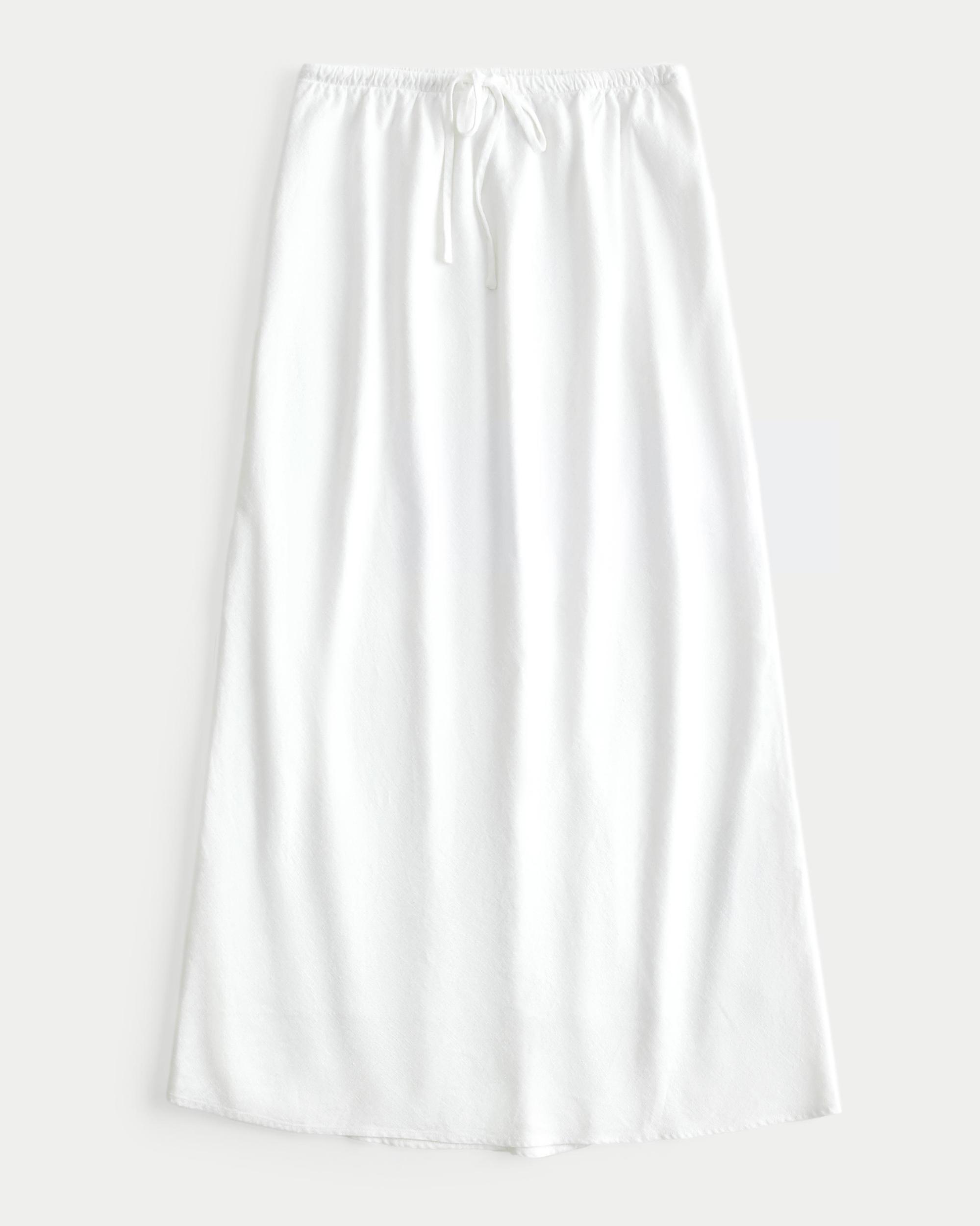 Linen Blend Maxi Skirt Product Image