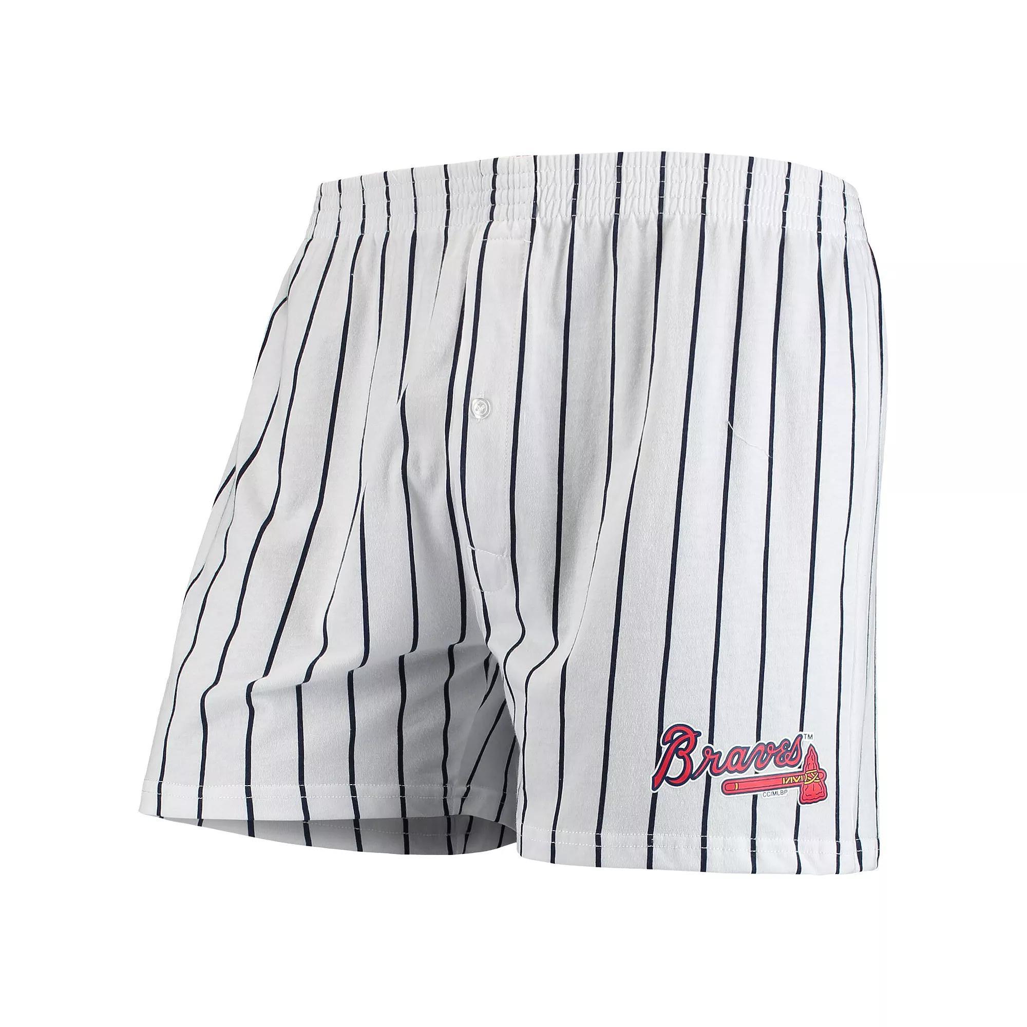 Men's Concepts Sport White Atlanta Braves Vigor Boxer Shorts, Size: XL Product Image