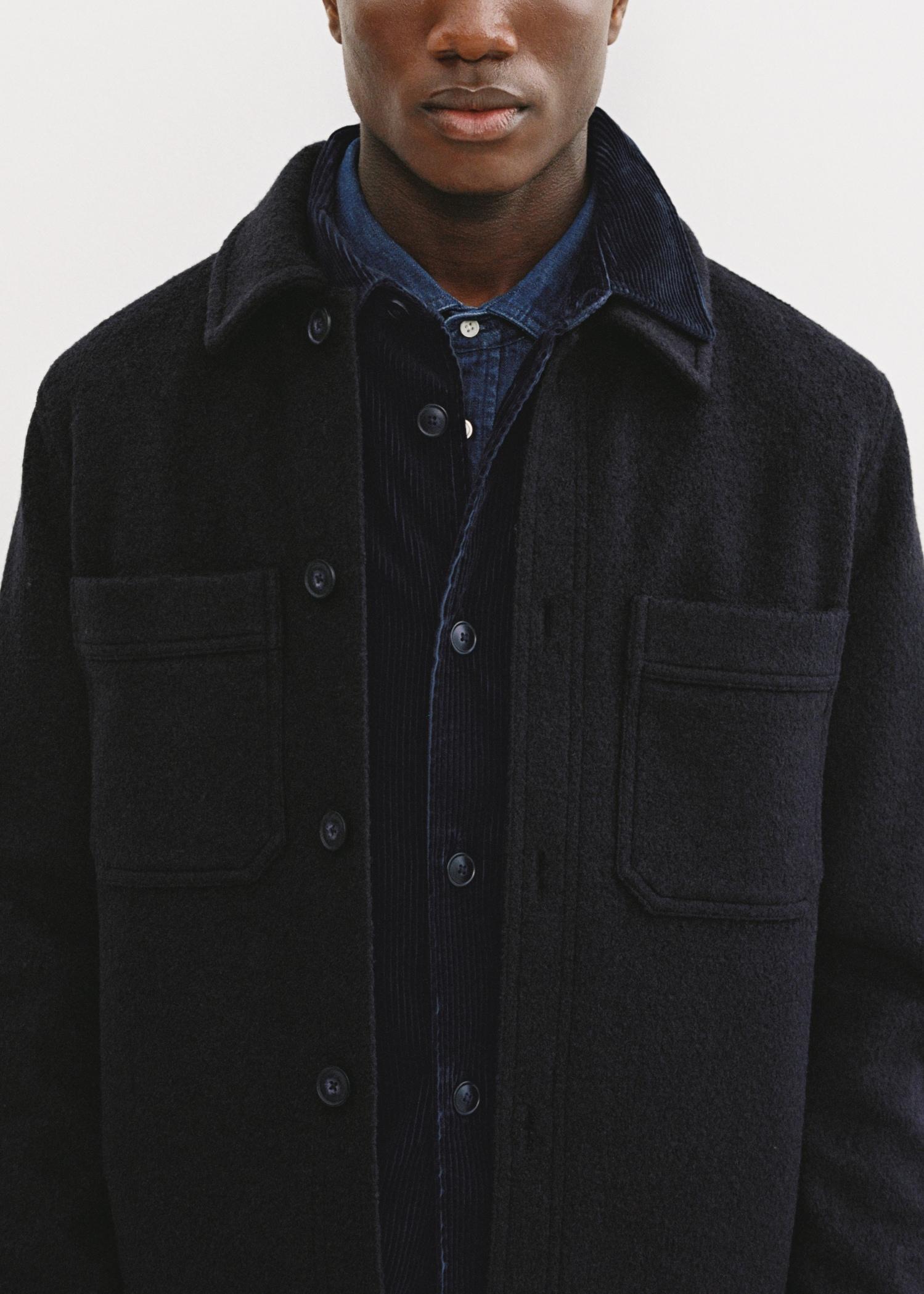 Wool jacket with pockets - Men | MANGO USA Product Image