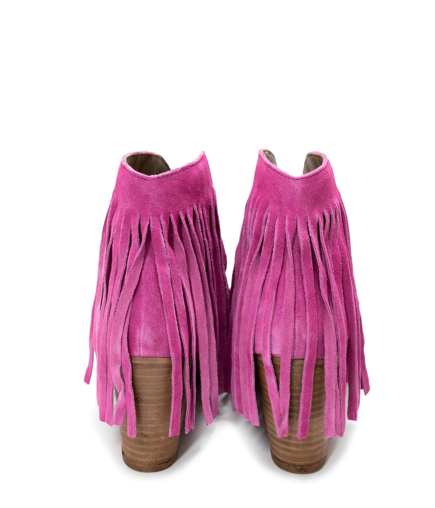 Amos Fringe Ankle Bootie in Blue Suede (Online Exclusive) Product Image