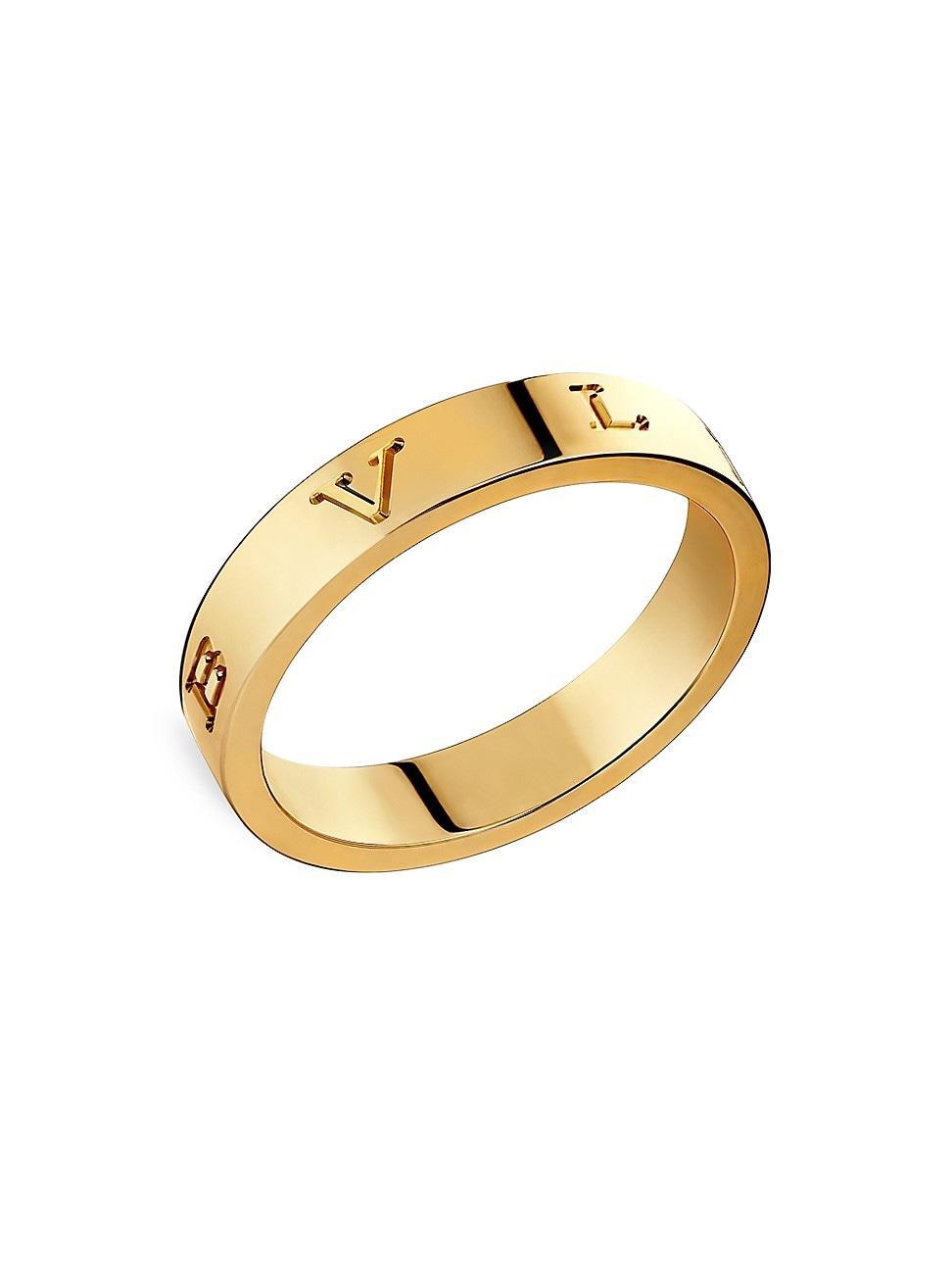 Womens B. zero1 18K Yellow Gold Logo Ring Product Image