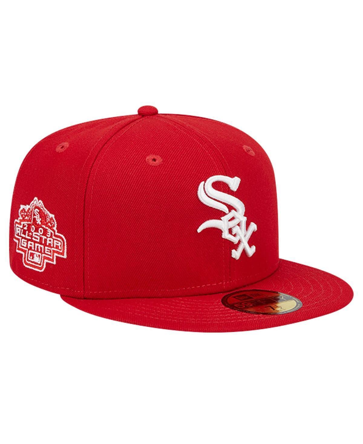 Men's New Era Red Chicago White Sox Logo 59FIFTY Fitted Hat, Size: 7 3/8 Product Image