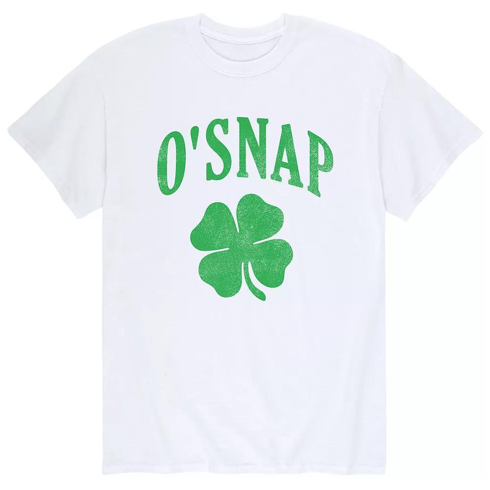 Men's O' Snap Shamrock Tee, Size: Medium, White Product Image