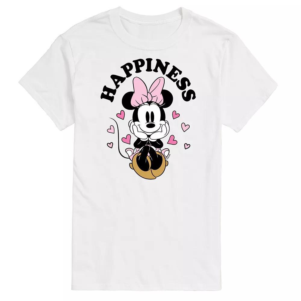 Disney's Minnie Mouse Happiness Men's Graphic Tee, Size: Medium, Gray Product Image