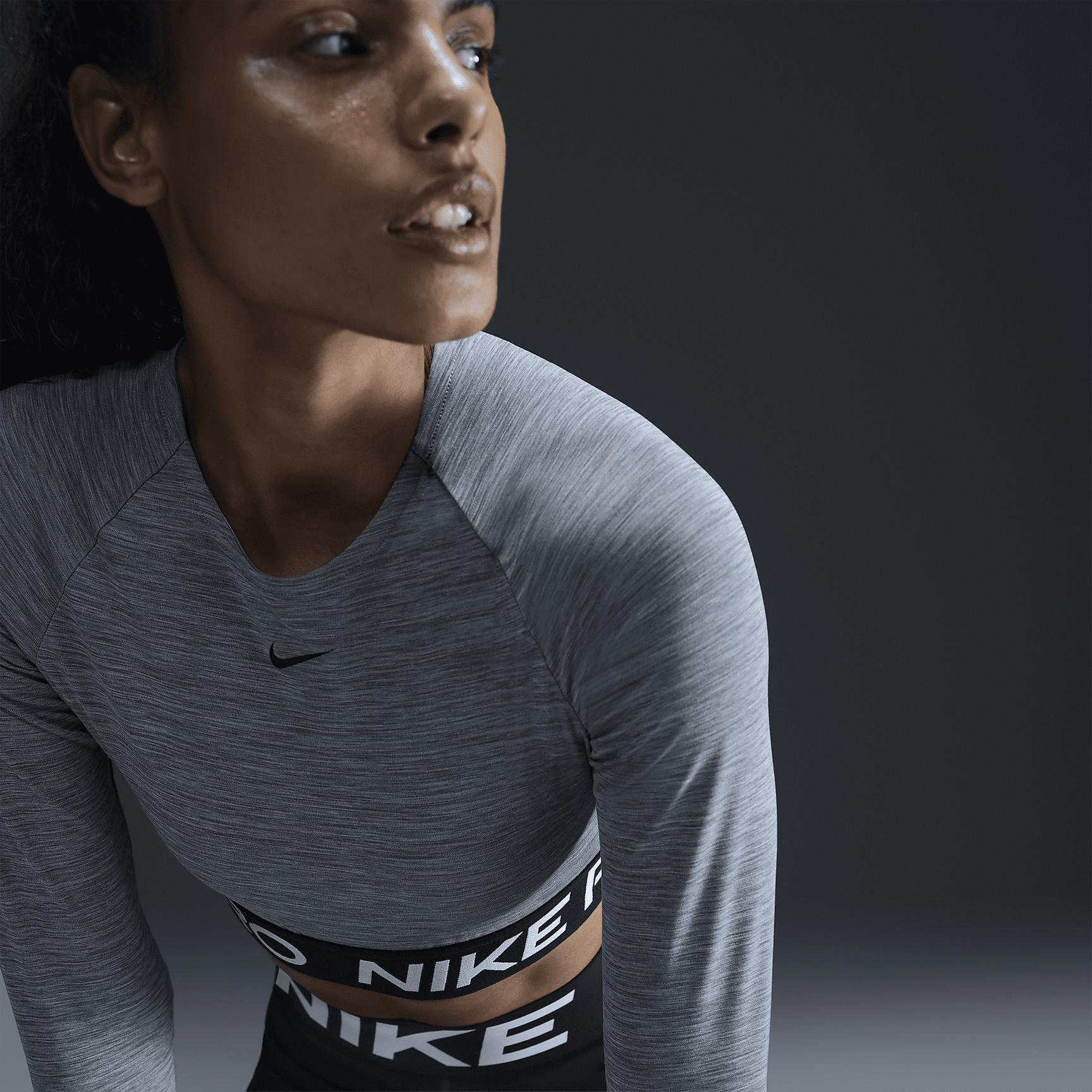 Nike Womens Pro 365 Dri-FIT Cropped Long-Sleeve T-Shirt Product Image