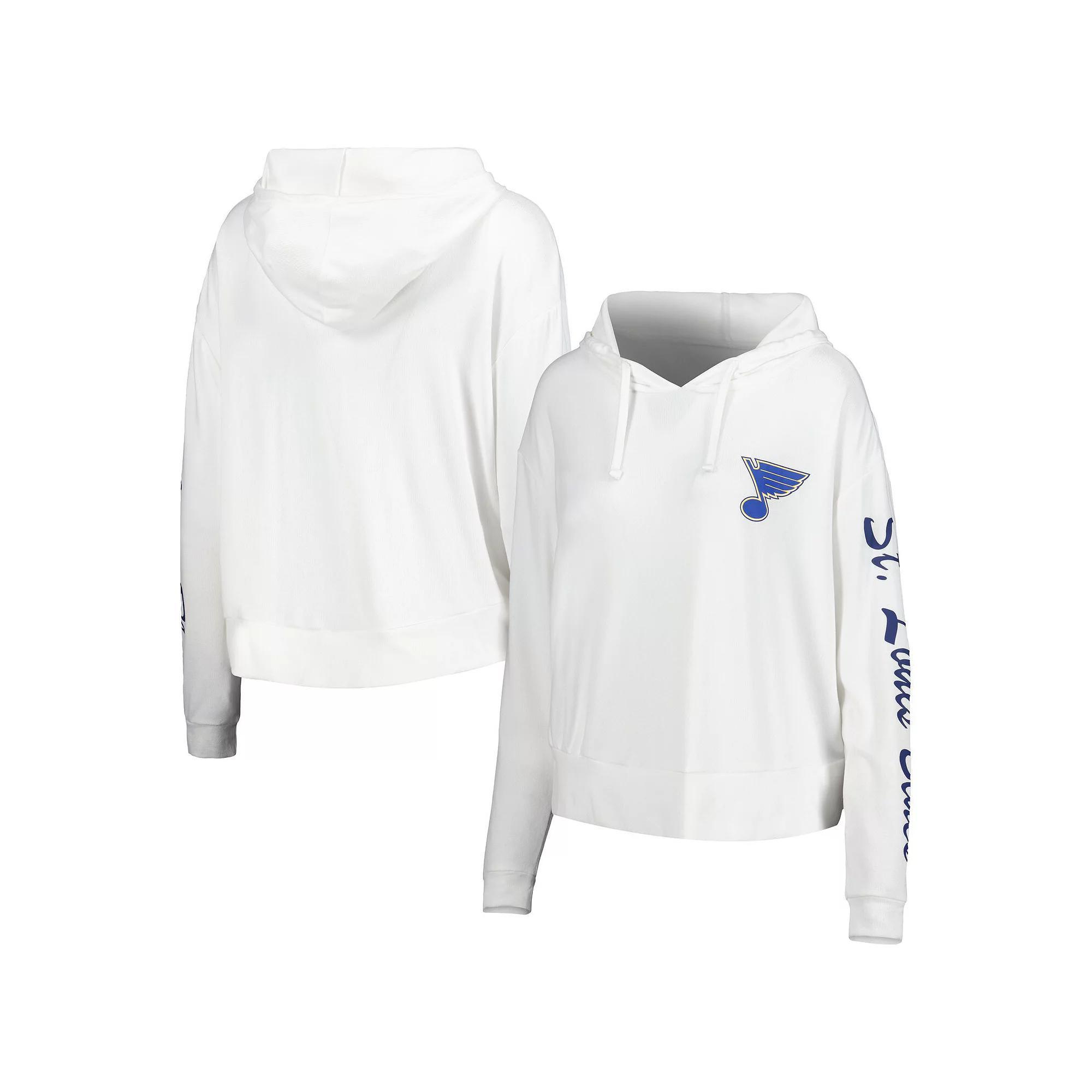 Women's Concepts Sport Cream St. Louis Blues Accord Hacci Long Sleeve Hoodie T-Shirt, Size: Small, White Product Image