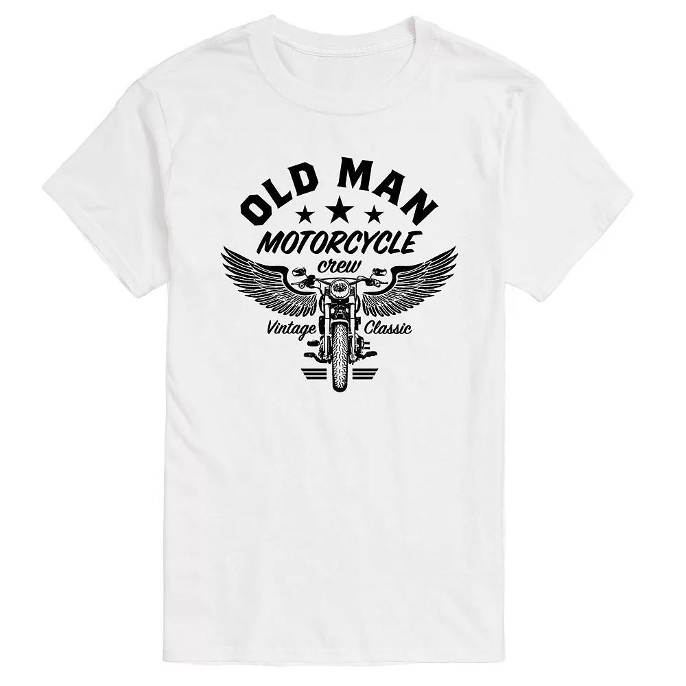 Mens Old Man Motorcycle Crew Tee Product Image