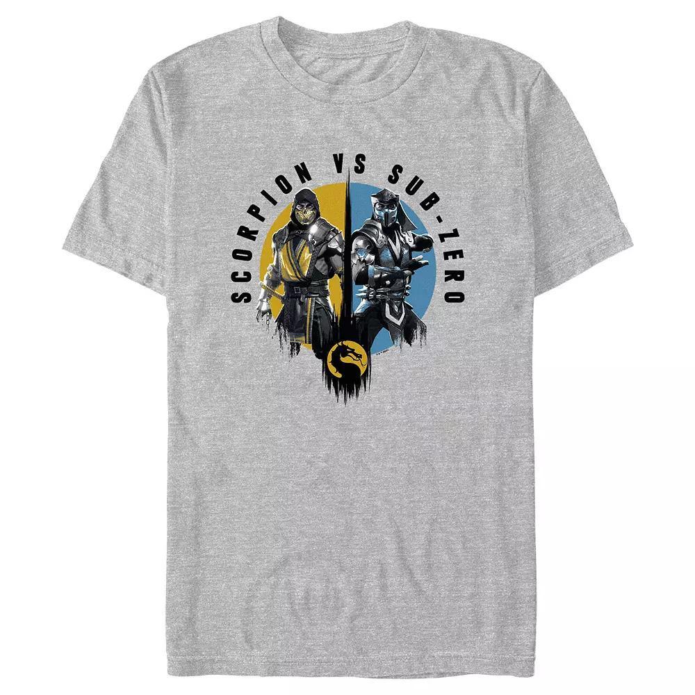 Men's Mortal Kombat Scorpion vs Subzero B Graphic Tee, Size: XXL, Athletic Grey Product Image