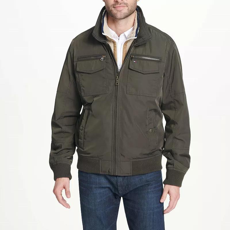 Big & Tall Tommy Hilfiger Midweight Water Resistant Performance Bomber Jacket, Mens Product Image