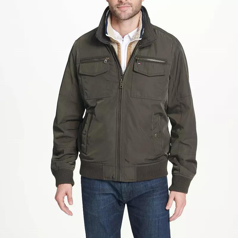 Big & Tall Tommy Hilfiger Midweight Water Resistant Performance Bomber Jacket, Mens Product Image