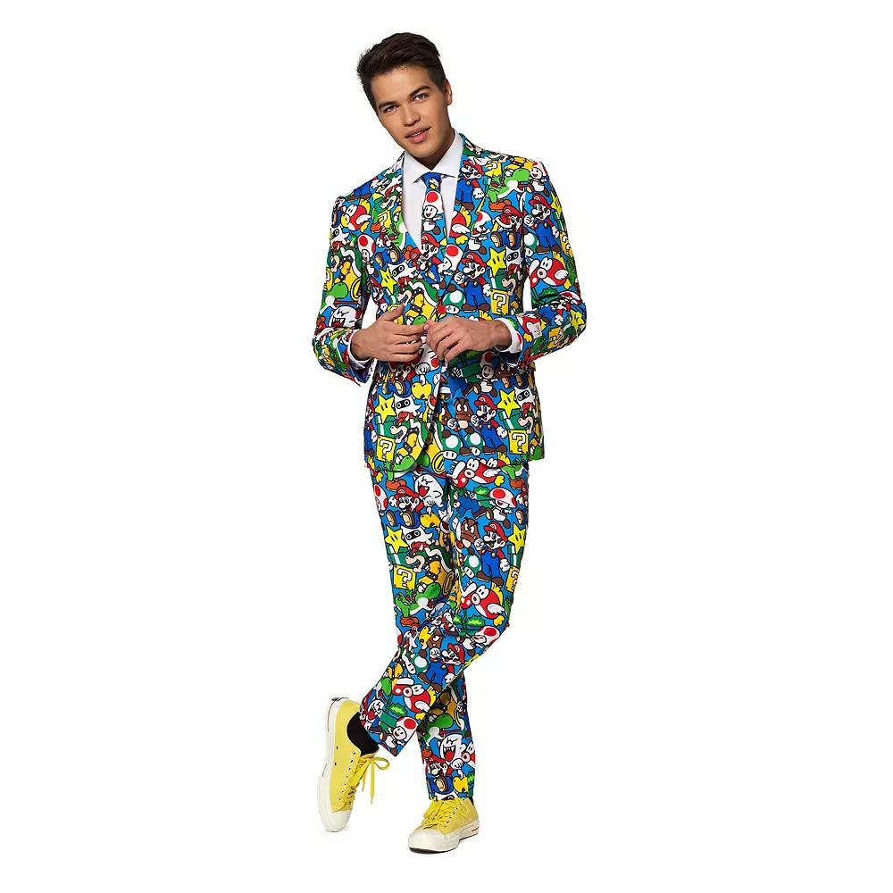 Mens OppoSuits Pac-Man Slim-Fit Suit & Tie Set Product Image