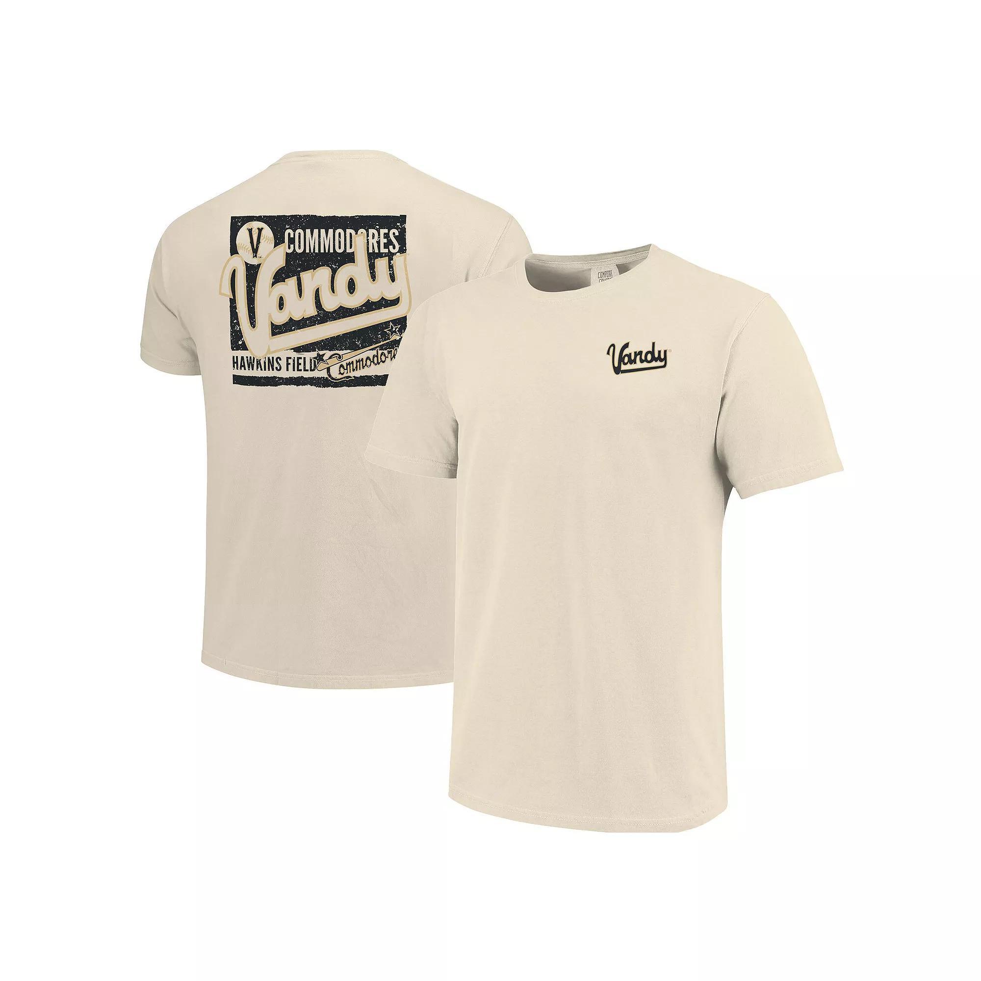 Men's Cream Vanderbilt Commodores Baseball Throwback Comfort Color T-Shirt, Size: Medium, Beige Product Image