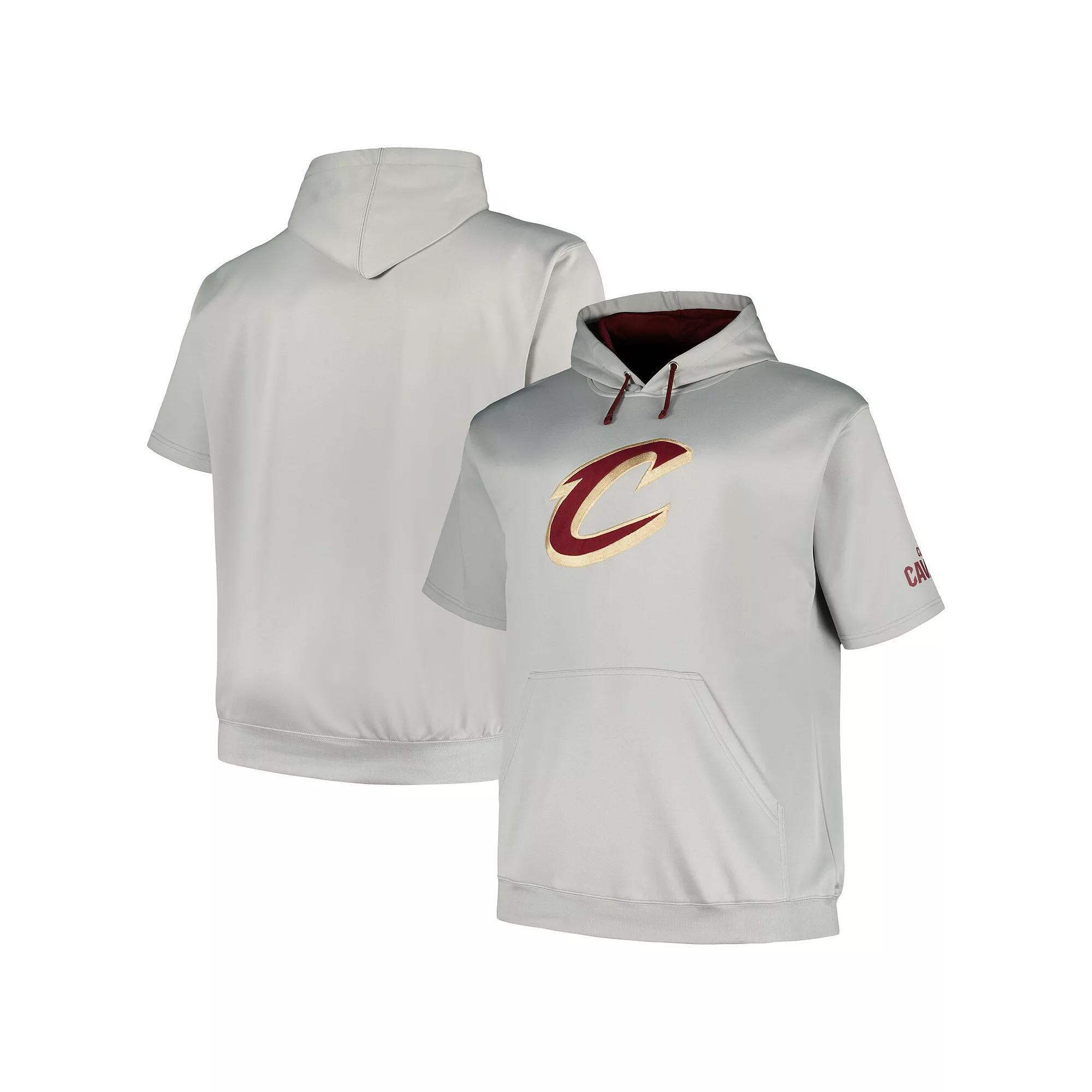 Men's Fanatics Branded Silver Cleveland Cavaliers Big & Tall Logo Pullover Hoodie, Size: XLT Product Image