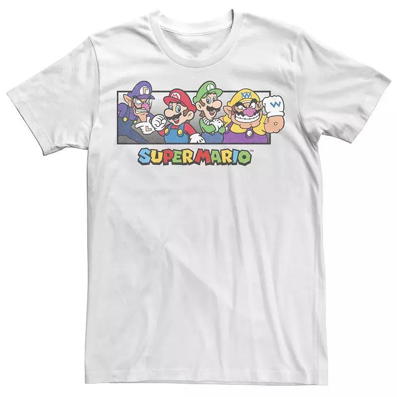 Men's Super Mario Bros. Character Collage Portrait Graphic Tee, Size: XL, Black Product Image