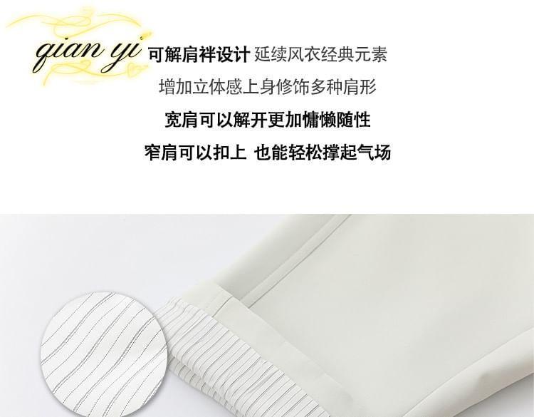 Lapel Collar Plain Sashed Double-Breasted Trench Coat (Various Designs) Product Image