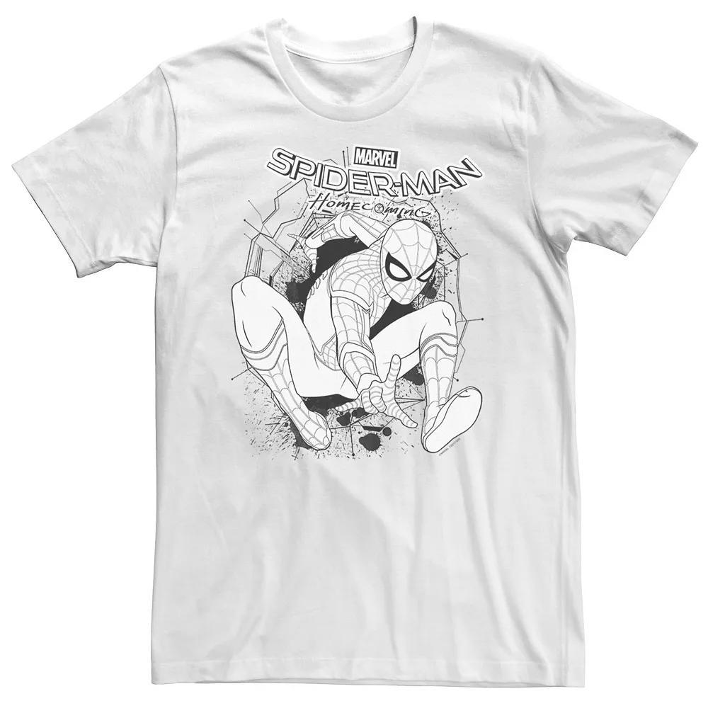 Big & Tall Marvel Spider-Man Homecoming Web-Out Graphic Tee, Men's, Size: 3XL, White Product Image