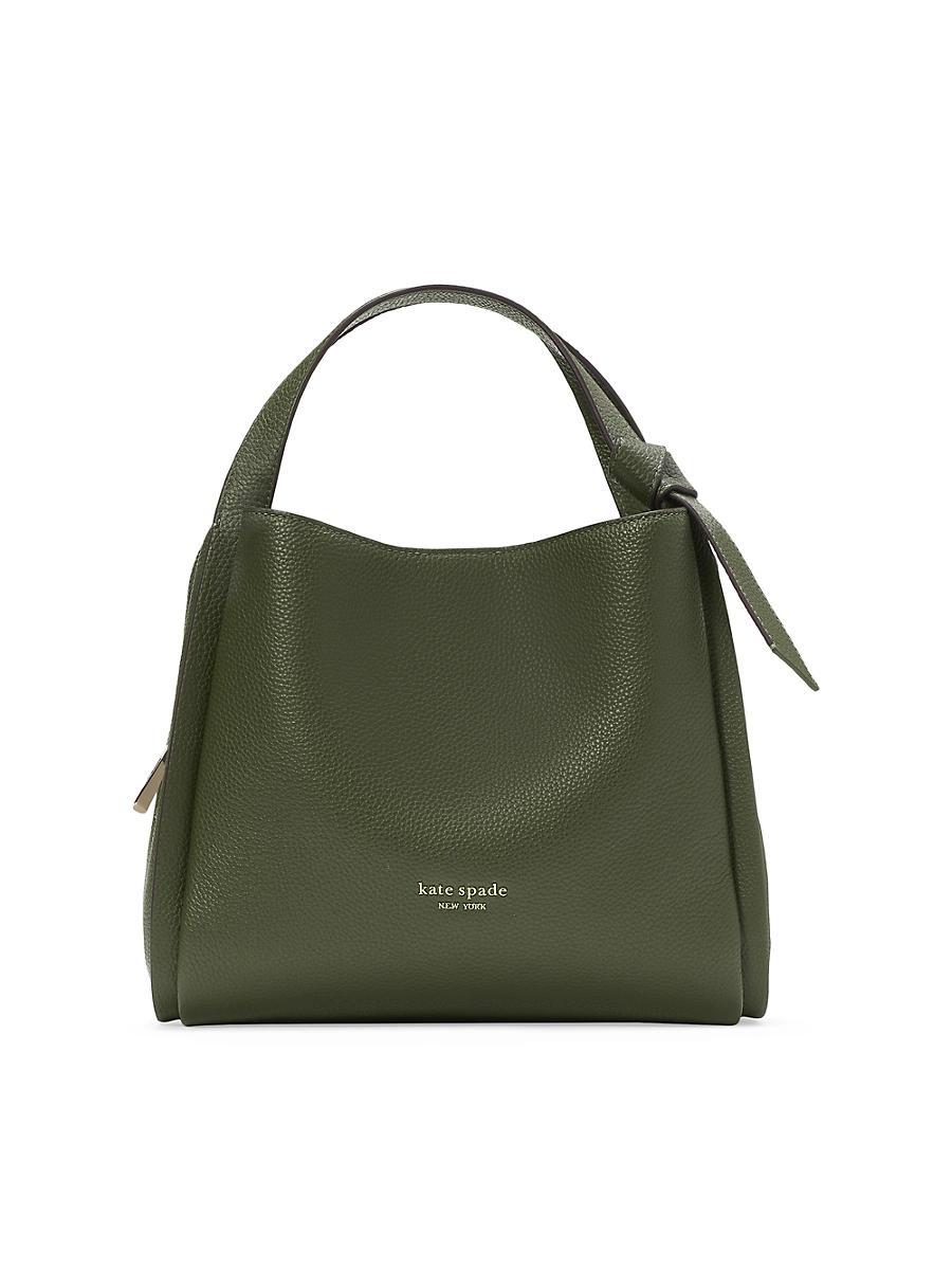 Womens Medium Knott Leather Crossbody Tote Product Image