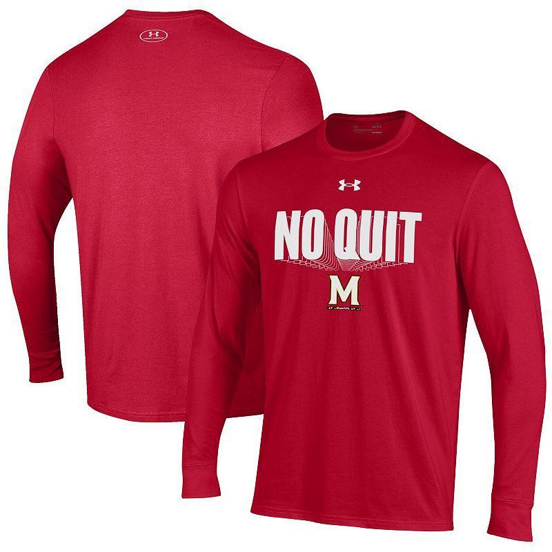 Mens Under Armour Maryland Terrapins Shooter Performance Long Sleeve T-Shirt Product Image