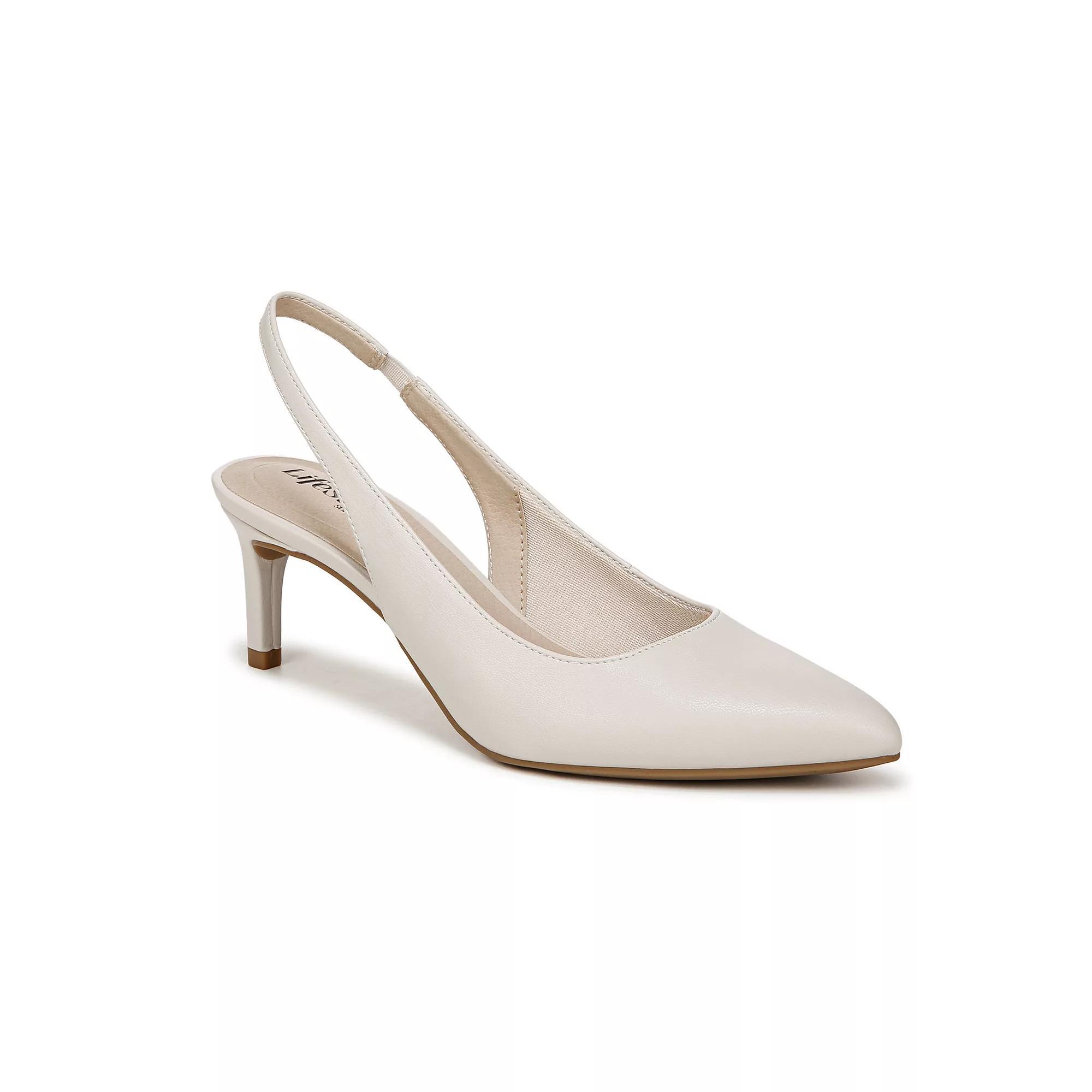 LifeStride Annalise Women's Slingback Heels, Size: 8.5 Wide, Bone White Product Image