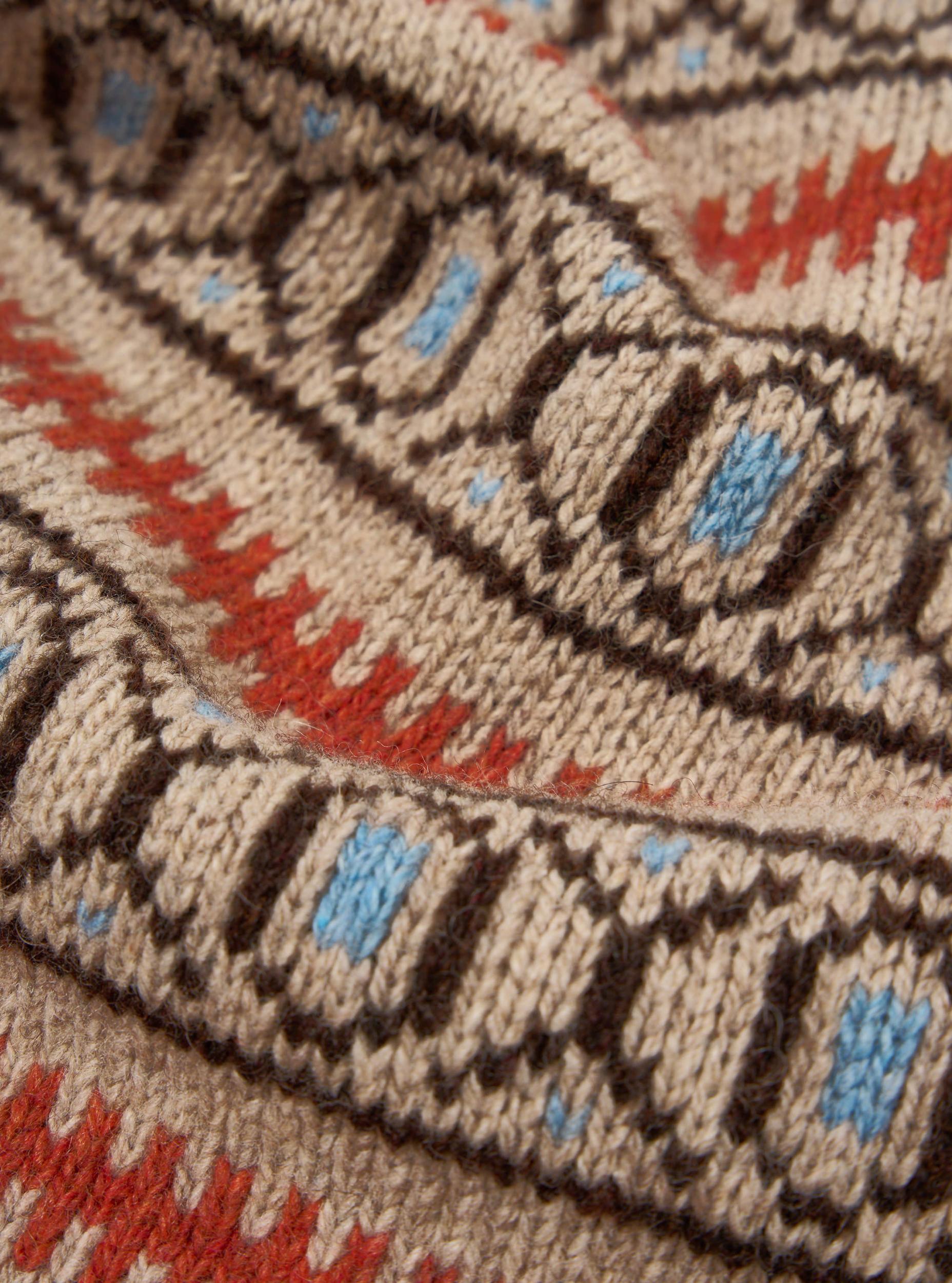 Universal Works Langdale Cardigan in Oatmeal Eco Wool Product Image