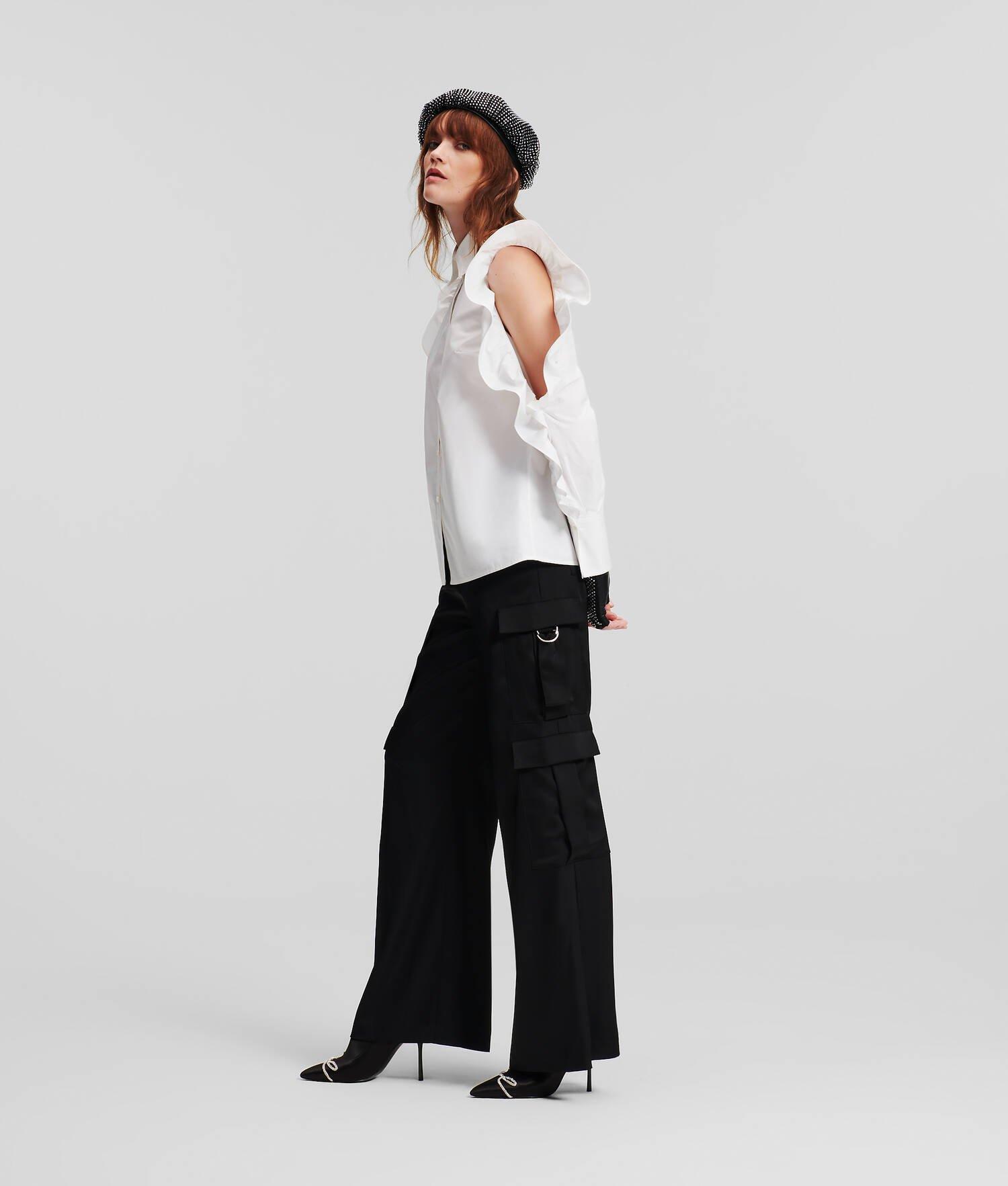SATIN CARGO PANTS Product Image