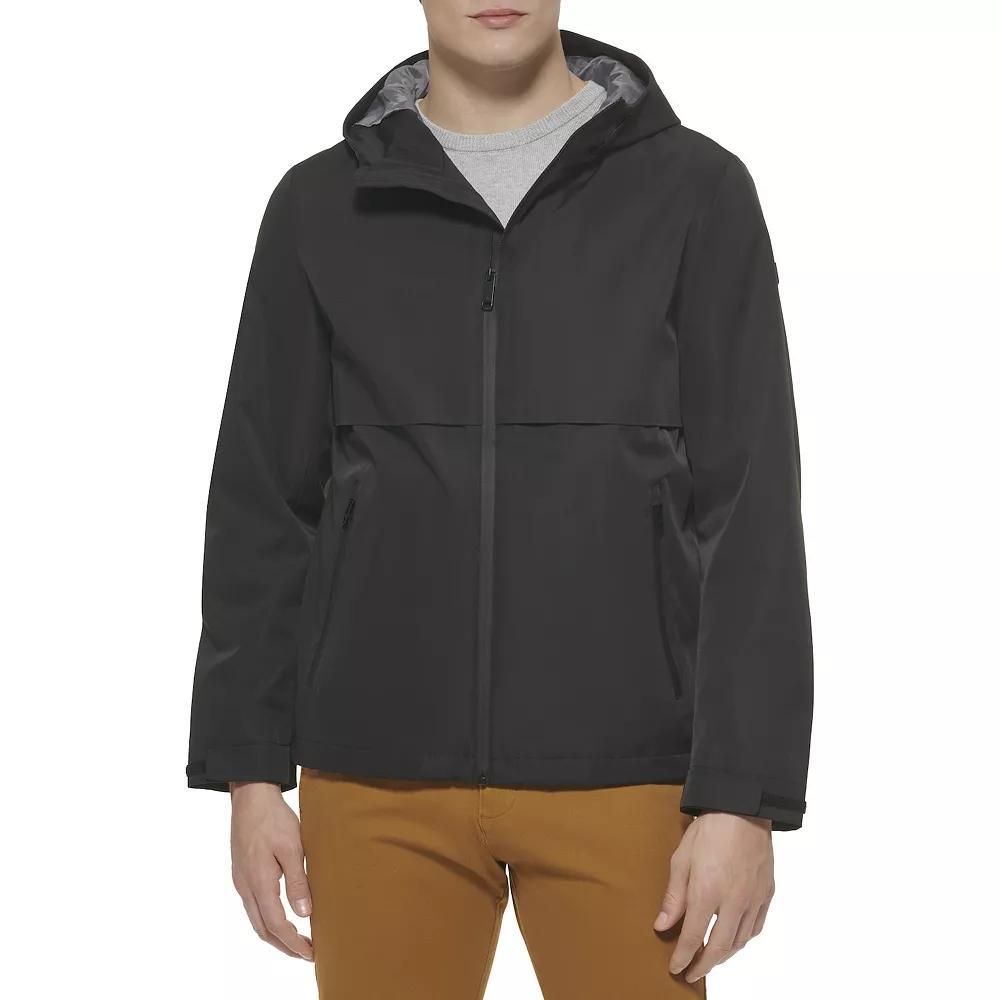 Men's Dockers Go Hooded Rain Jacket, Size: Medium, Black Product Image