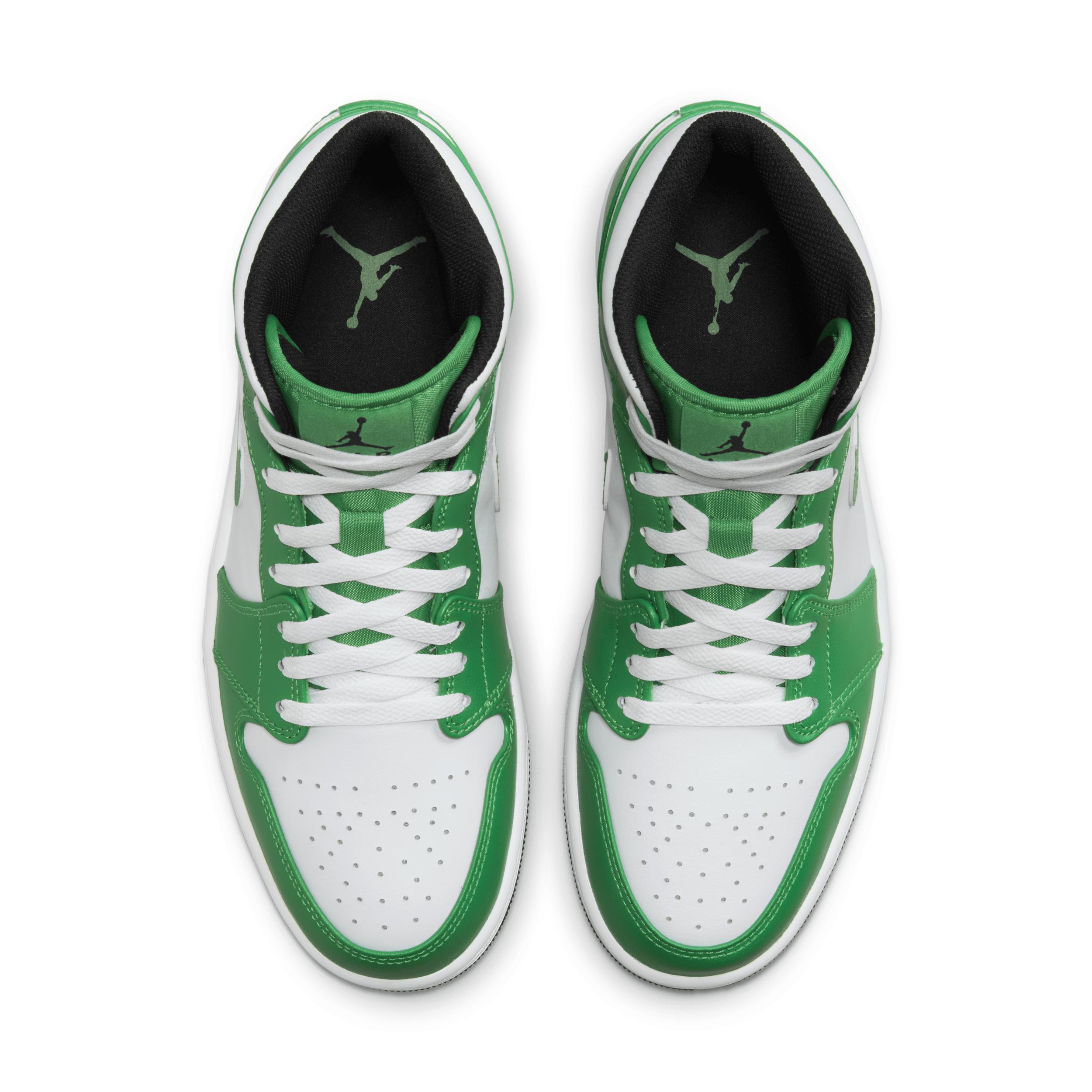 Jordan Mens Jordan AJ 1 Mid - Mens Basketball Shoes White/Black/White Product Image