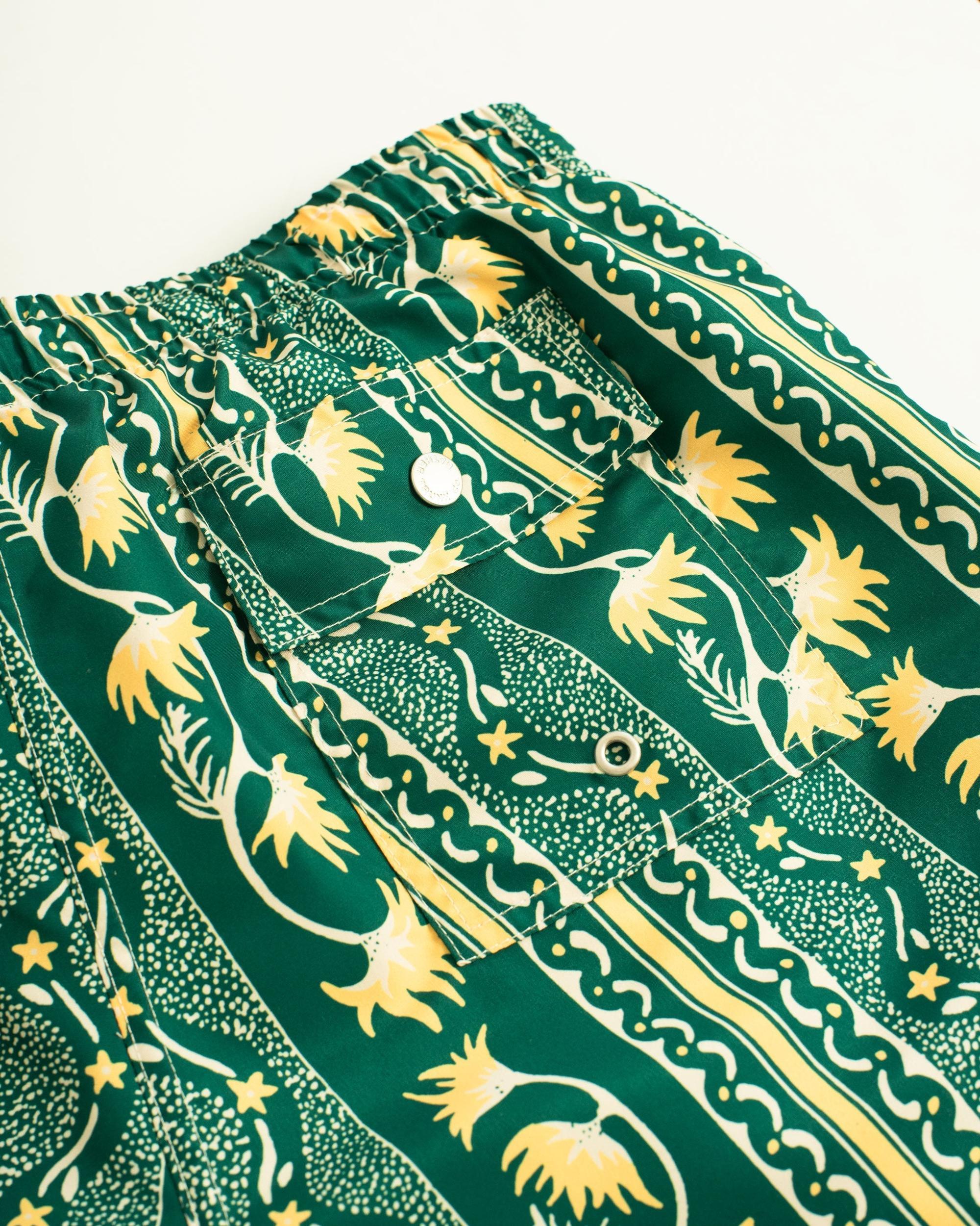 Basil Botanical Stripe Swim Trunk Product Image