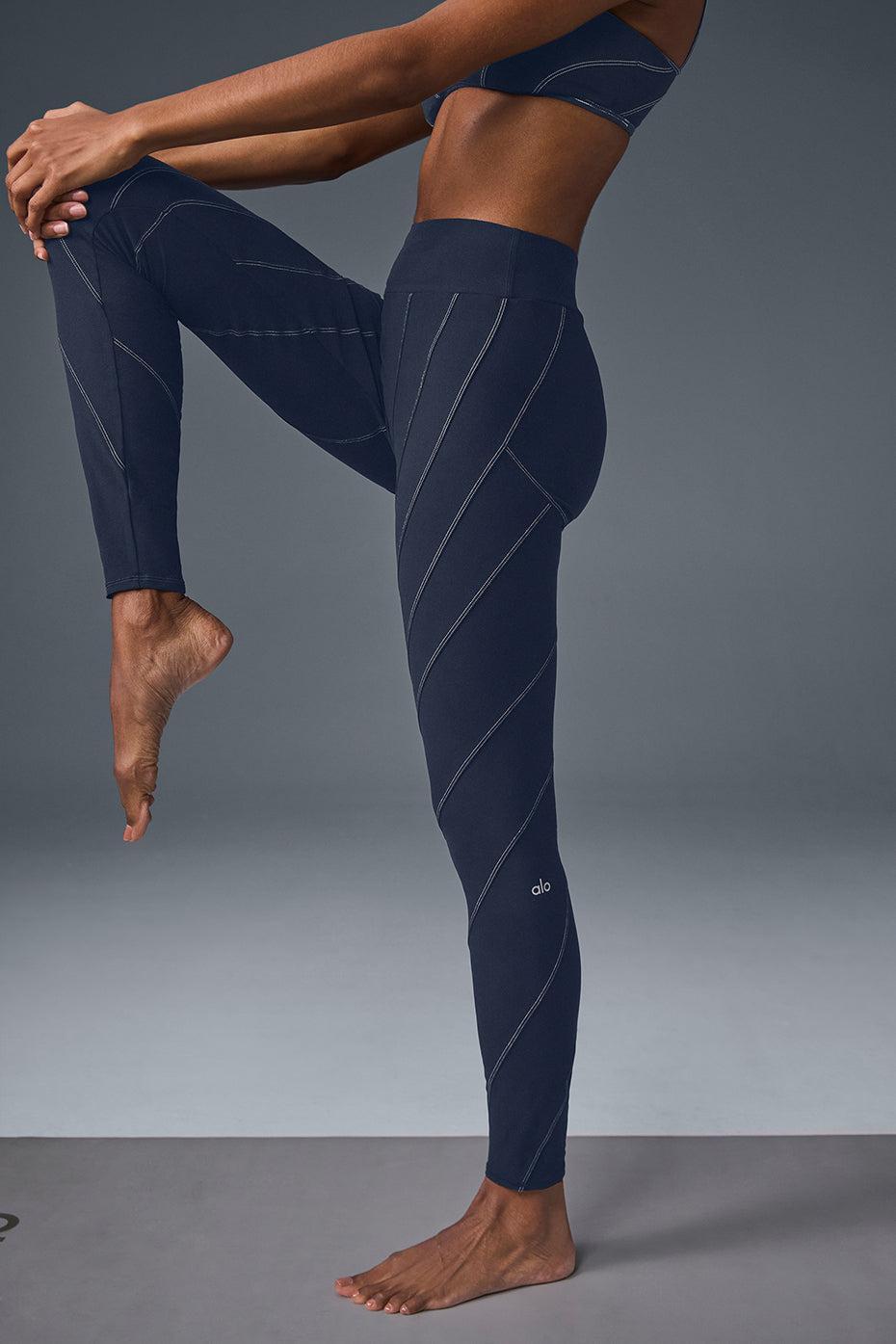 Alosoft High-Waist Sunray Legging - Navy/Ivory Female Product Image