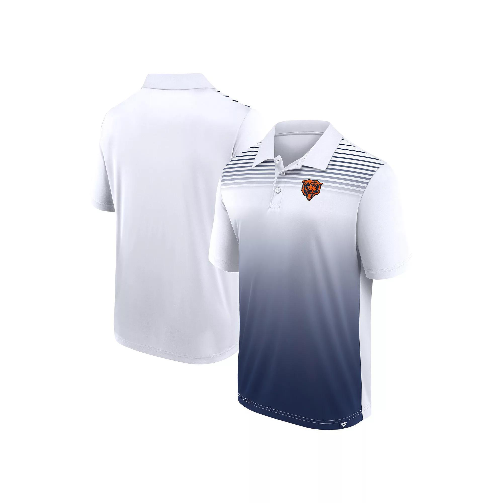 Men's White/Navy Chicago Bears Sandlot Game Polo, Size: 3XL Product Image