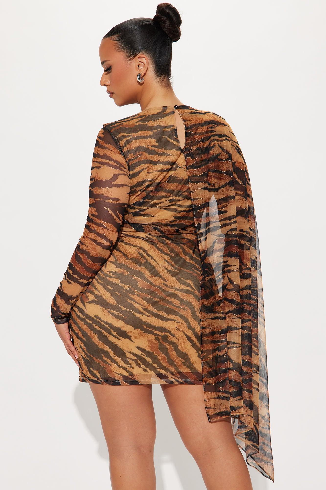 Wild Intentions Leopard Mesh Mini Dress - Leopard Product Image