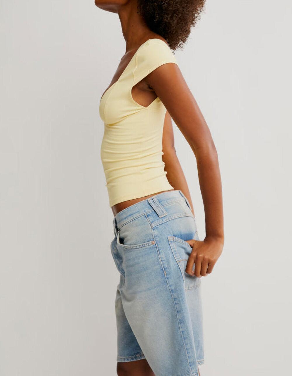 FREE PEOPLE Duo Corset Womens Top - YELLOW Product Image