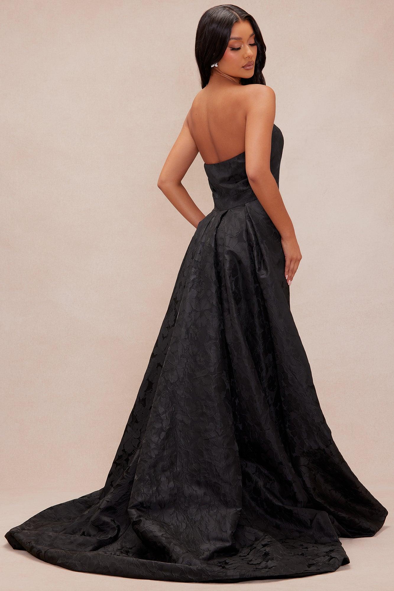 Haute Strapless Gown - Black Product Image