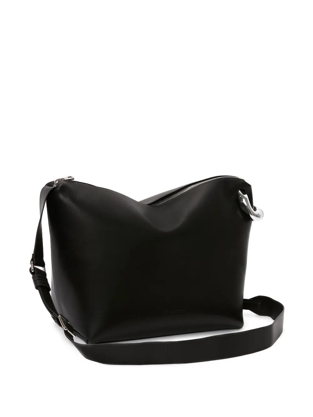 Corner leather crossbody bag Product Image
