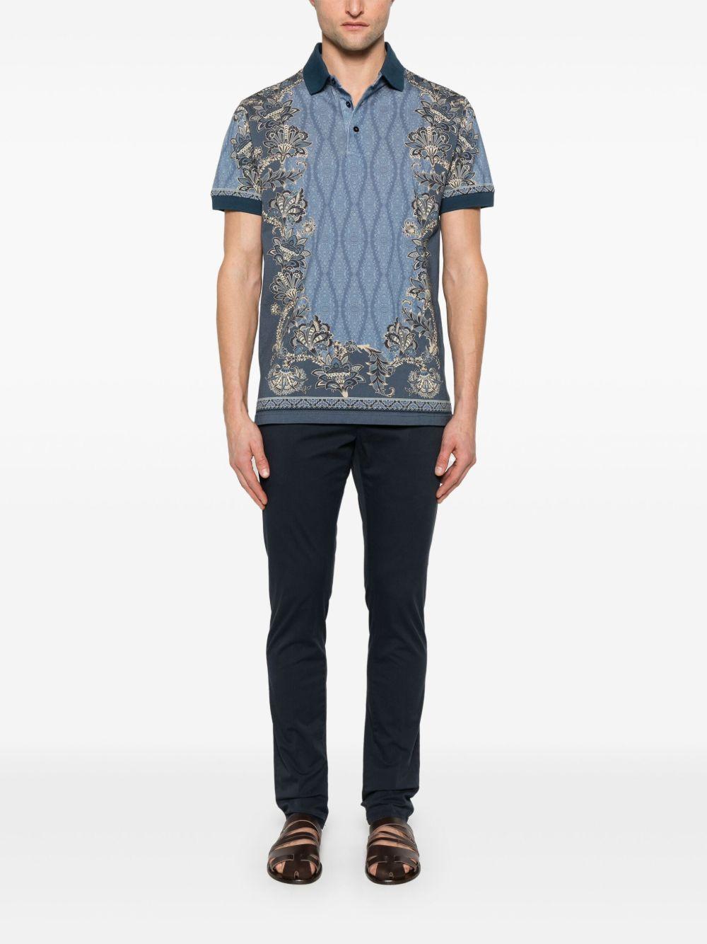 paisley-print polo shirt Product Image