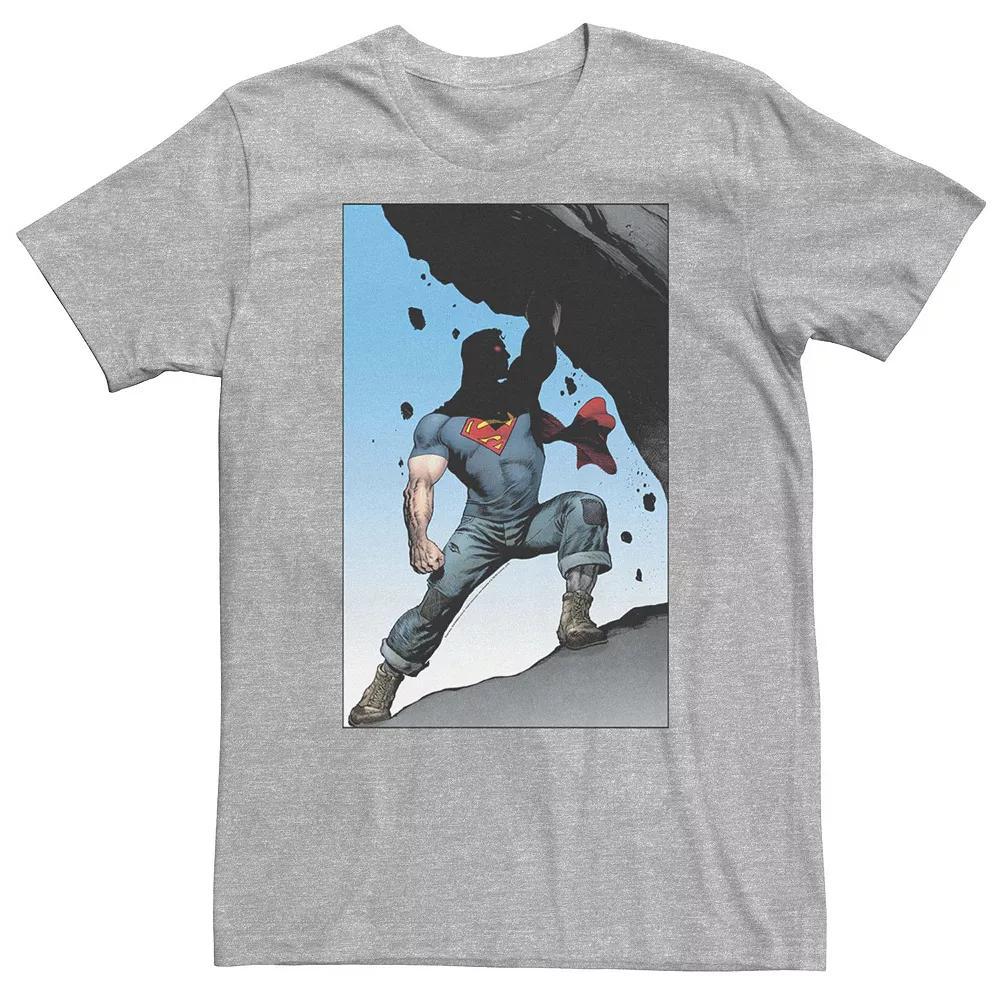 Big & Tall DC Comics Superman Power Lift Comic Poster Tee, Men's, Size: 4XL Tall, Athletic Grey Product Image
