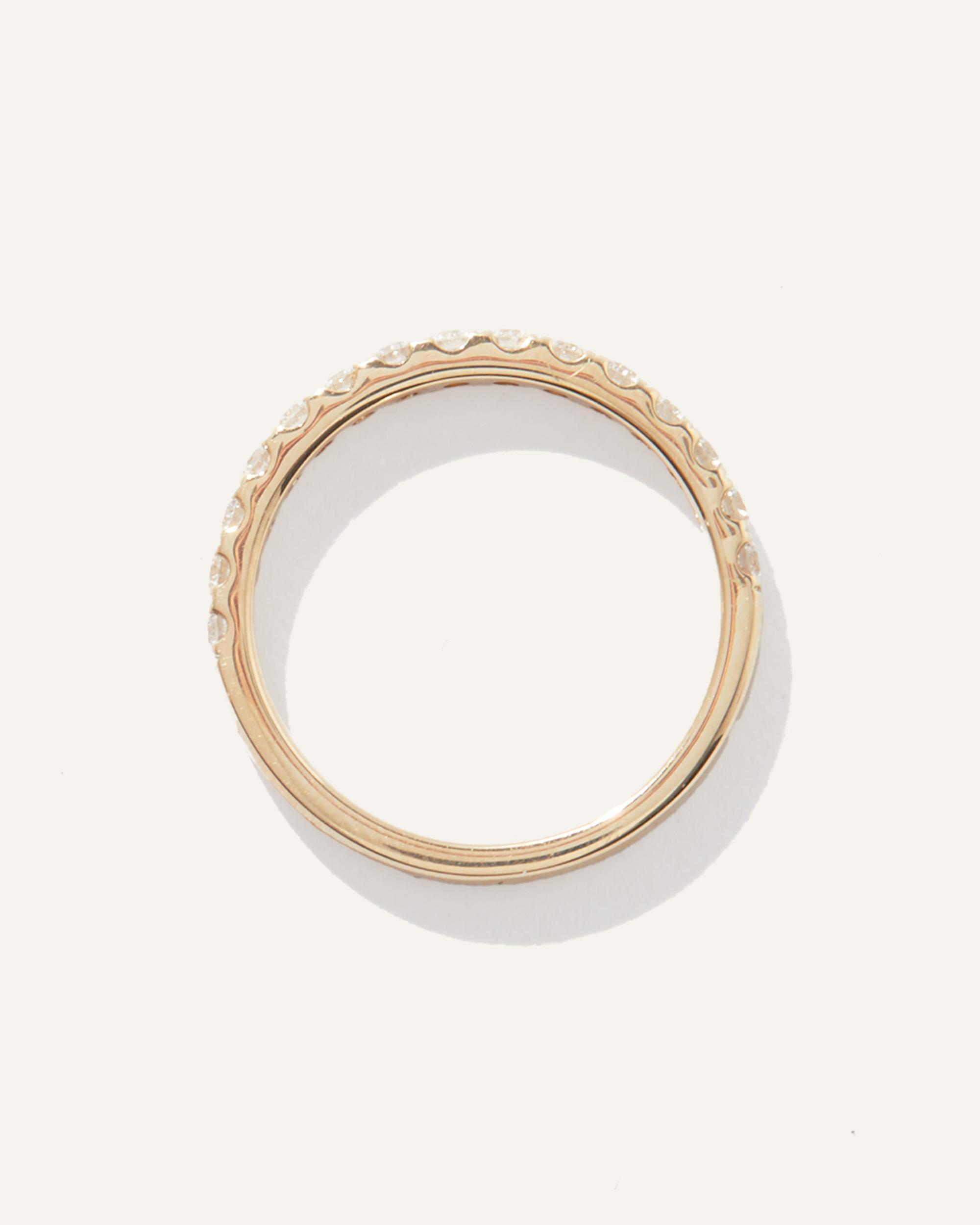 Quince | Women's Diamond Pave Halfway Band Rings Product Image