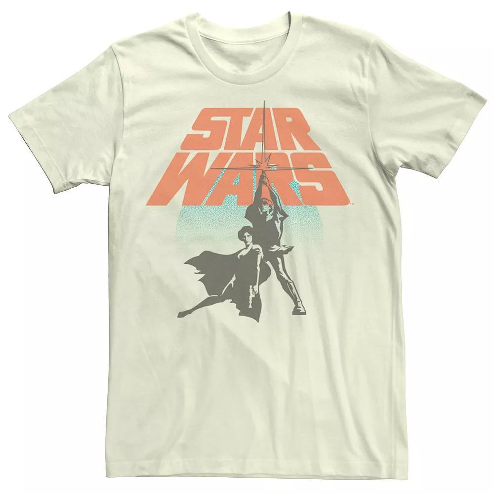 Men's Star Wars Vintage Hero Shot Tee, Size: 3XL, Natural Product Image