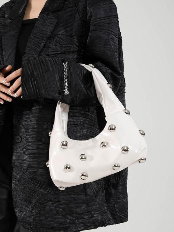 Geometric Rivet Handbags Shoulder Bags Product Image