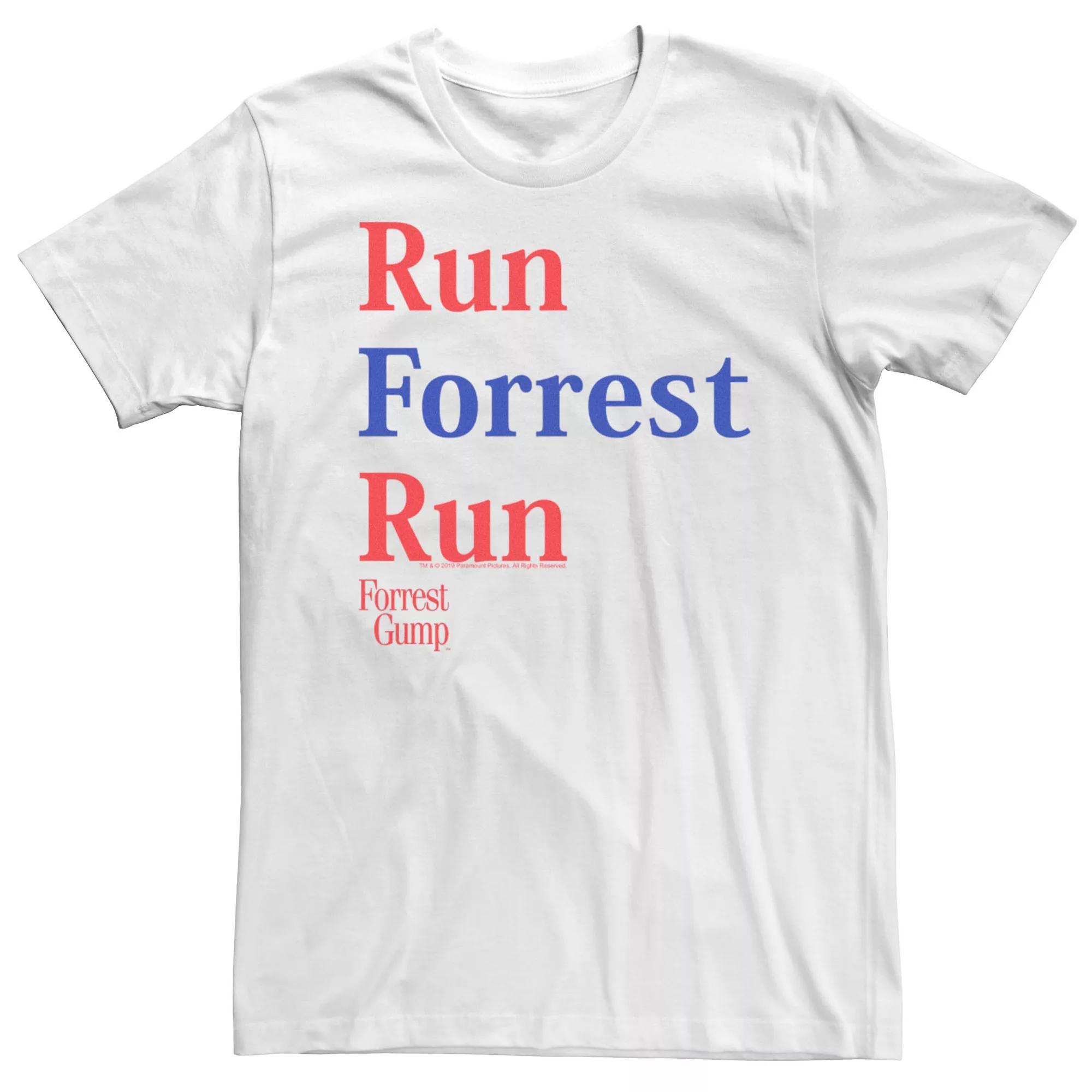 Men's Forrest Gump Run Forrest Run Tee, Size: 3XL, White Product Image