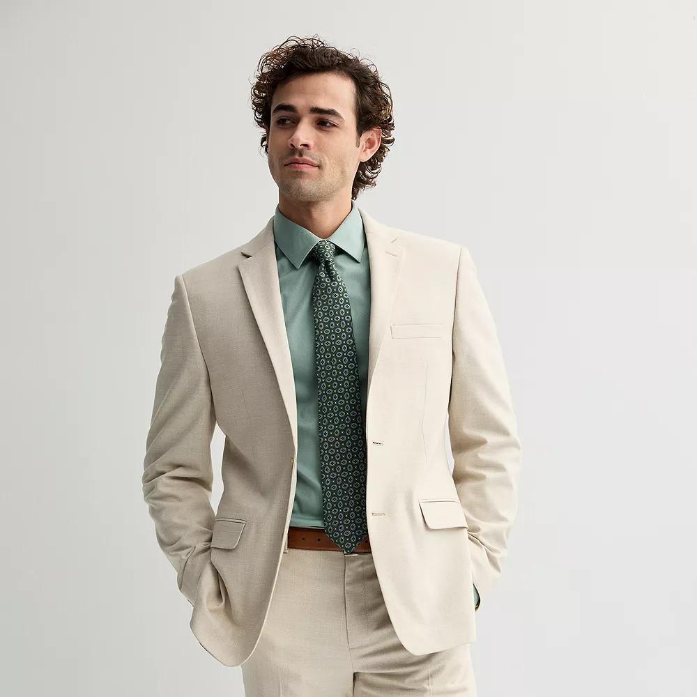 Mens Apt. 9 Premier Flex Performance Extra-Slim Washable Suit Jacket White Solid Product Image