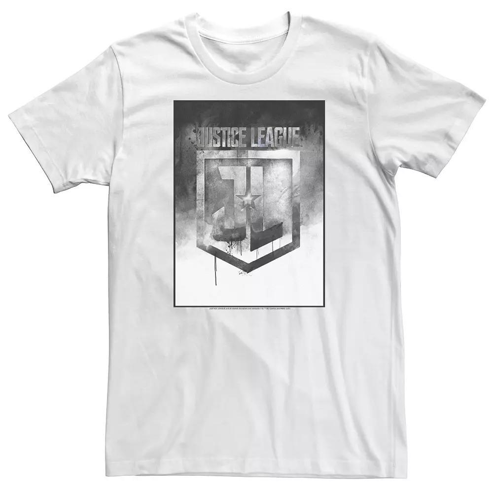 Big & Tall DC Comics Justice League Smokey Logo Tee, Men's, Size: 4XL Tall, White Product Image