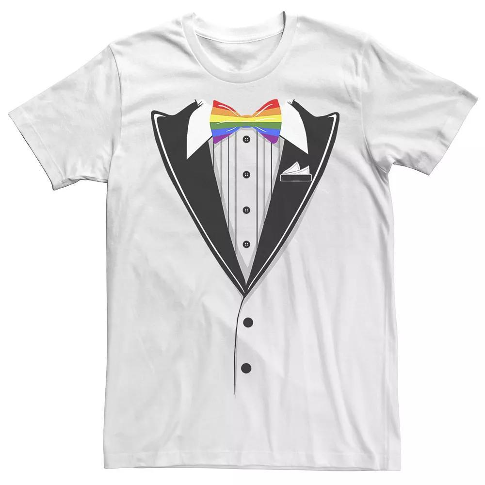 Big & Tall Pride Bowtie Costume Tee, Men's, Size: XLT, White Product Image