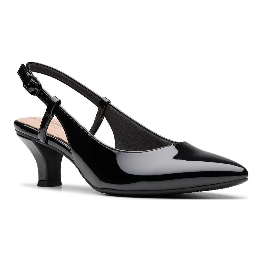 Clarks® Kepley Lane Women's Patent Slingback Pumps, Size: 5.5, Black Patent Product Image