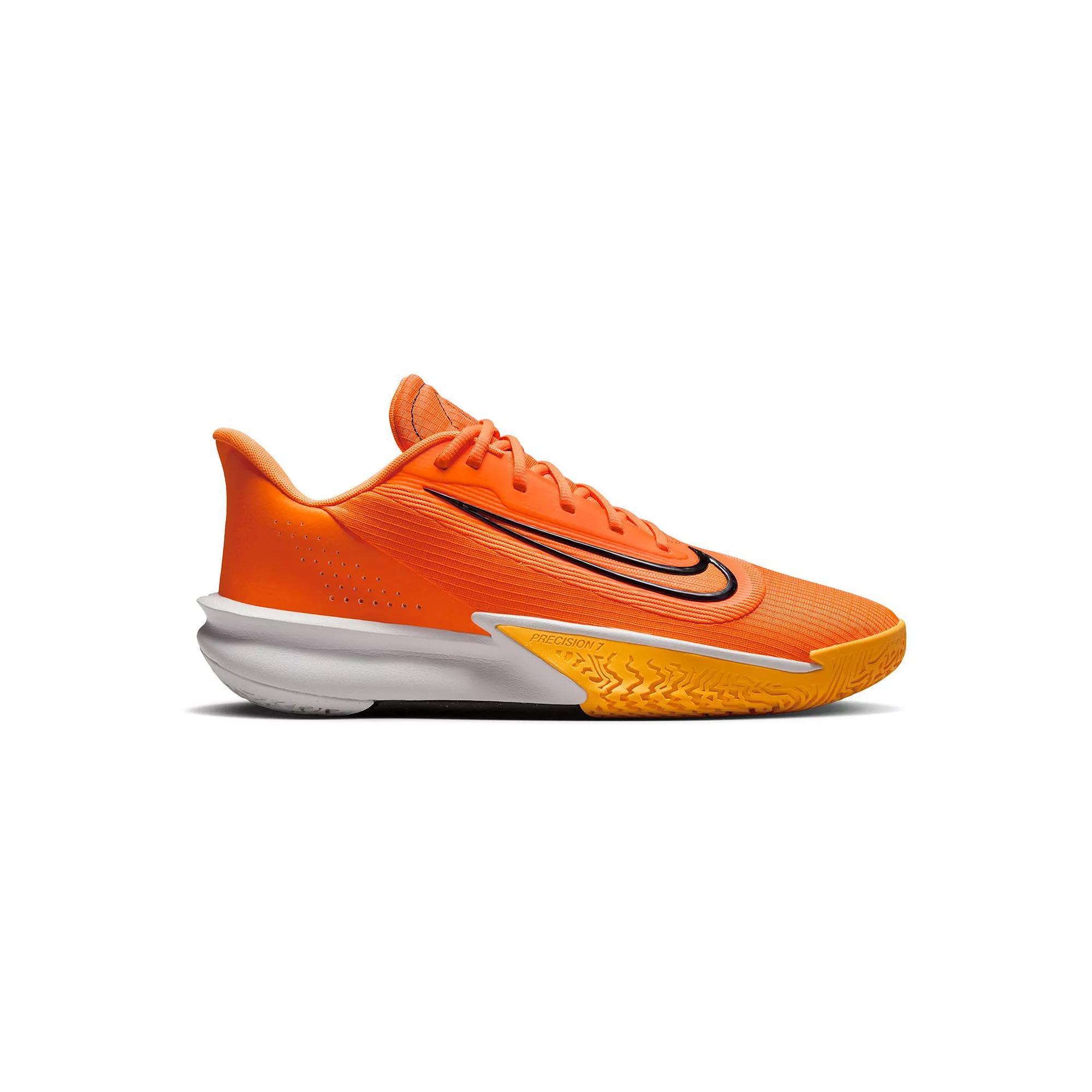 Nike Precision VII Men's Basketball Shoes, Size: 10.5, Total Orange Black Product Image