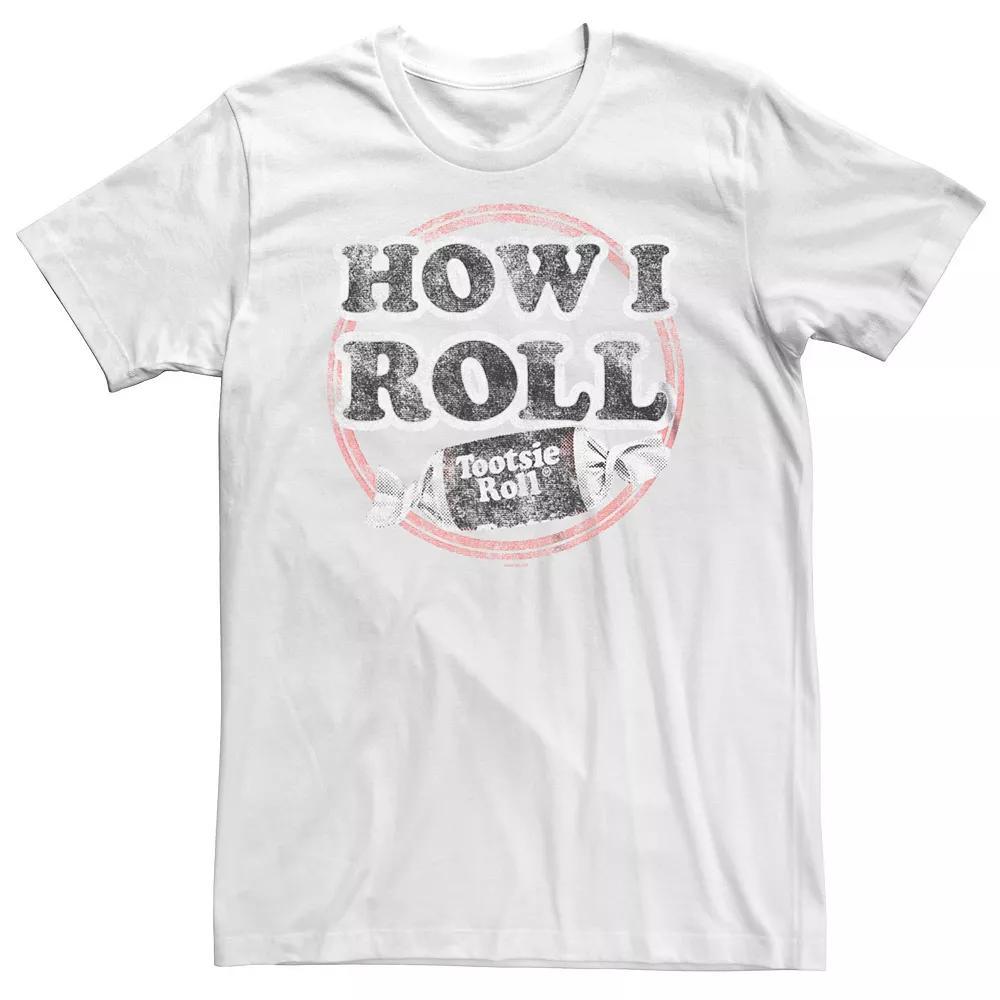 Big & Tall Tootsie Roll How I Roll Badge Tee, Men's, Size: 3XL Tall, White Product Image