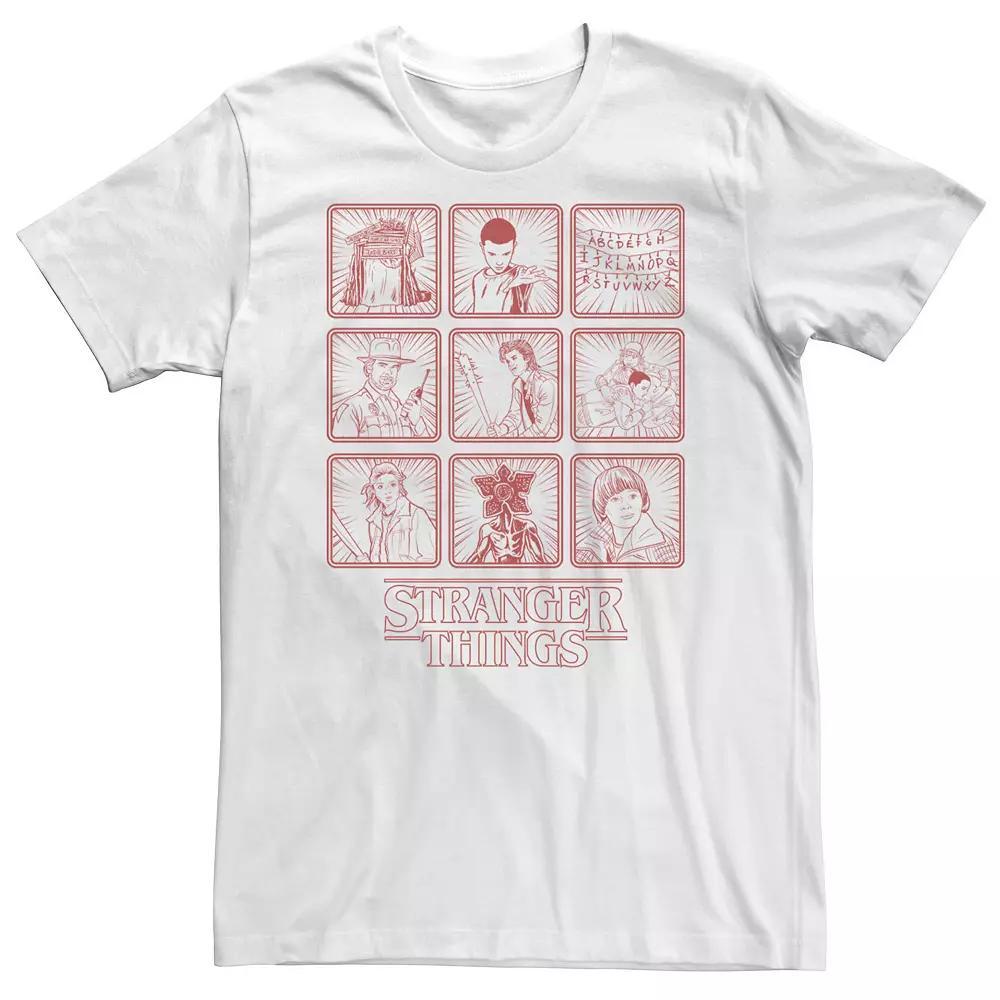 Big & Tall Netflix Stranger Things Red Line Art Box Up Tee, Men's, Size: 4XLT, White Product Image