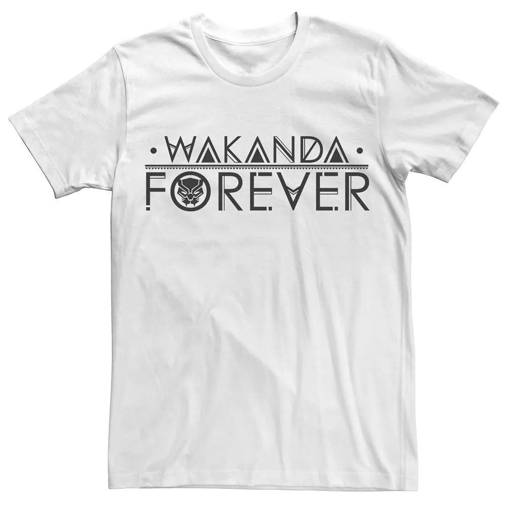 Men's Marvel Black Panther Wakanda Forever Tee, Size: Small, White Product Image