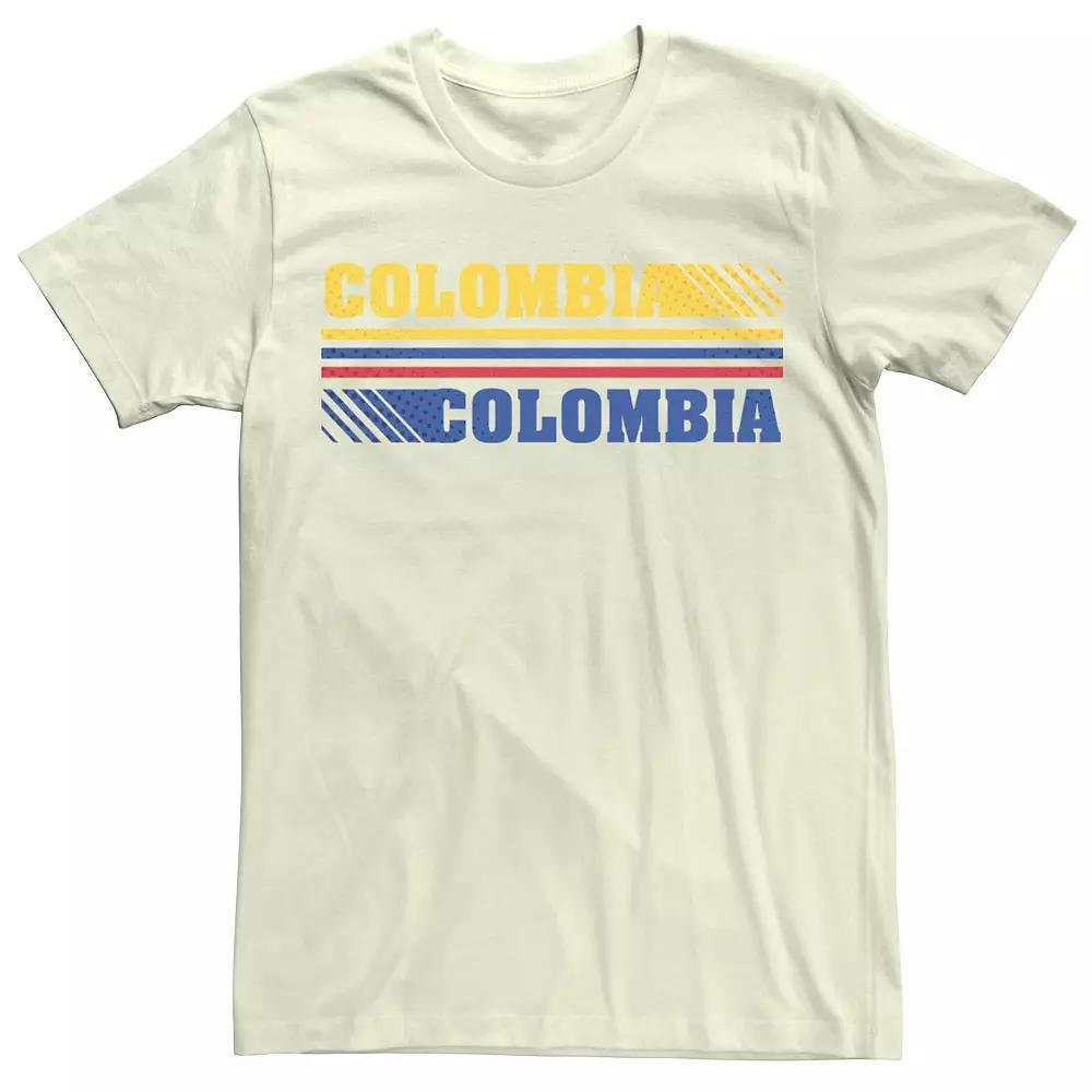 Men's Gonzales Colombia Colorful Word Stack Tee, Size: Medium, Natural Product Image