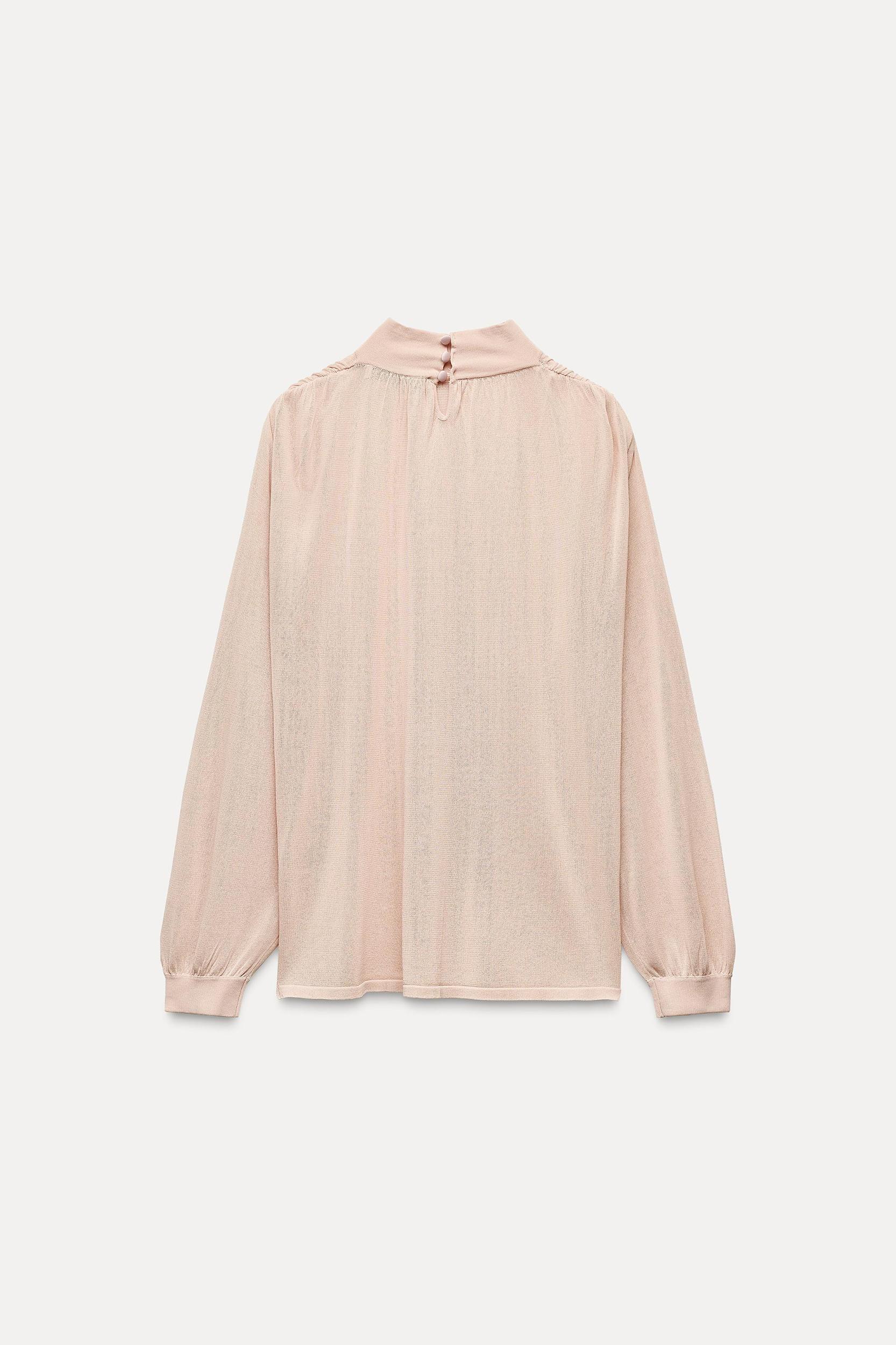 THIN KNIT MOCK NECK SWEATER Product Image
